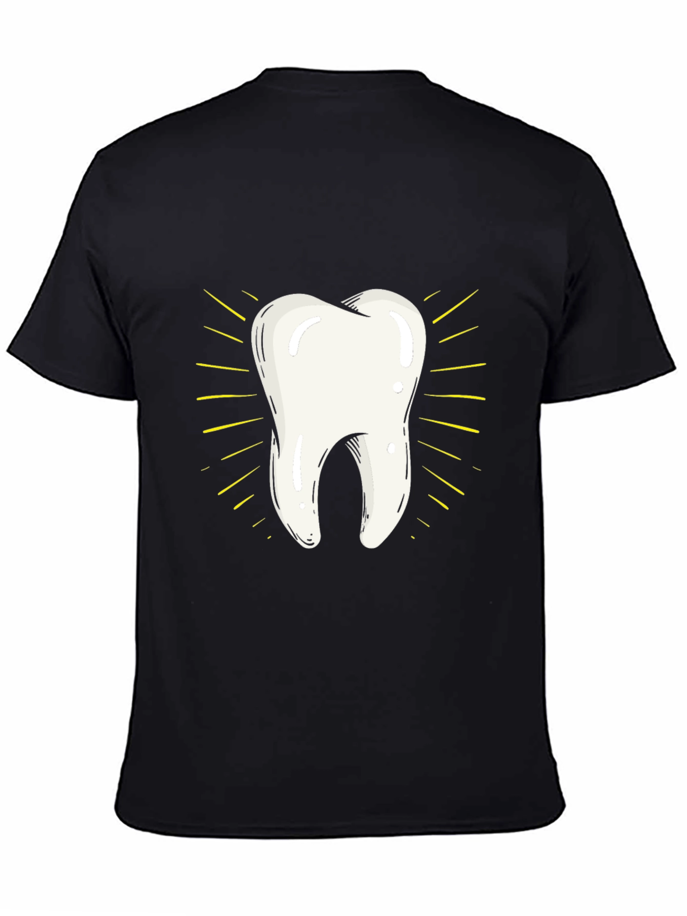 Tooth Graphic Tee - Black Cotton Comfort
