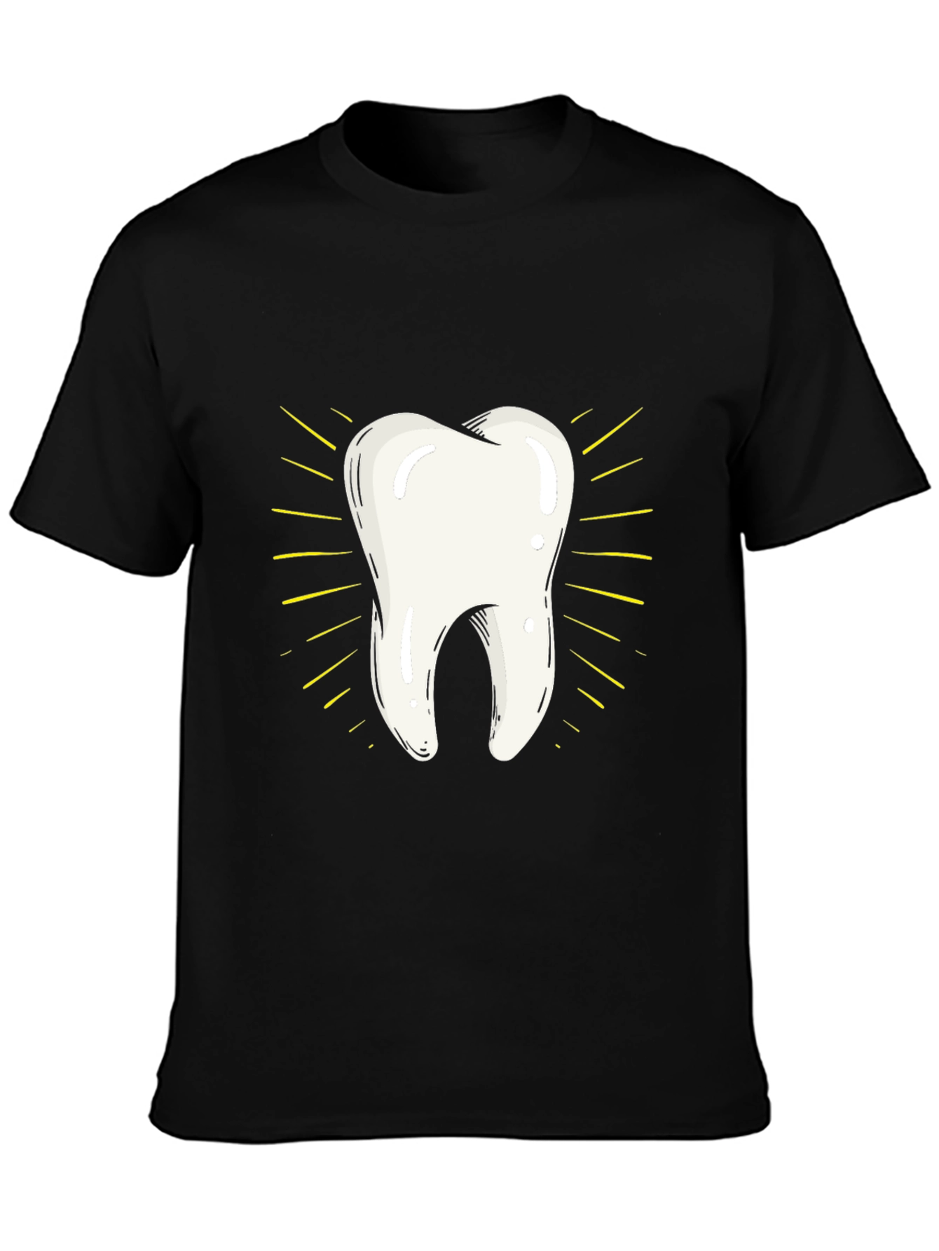 Tooth Graphic Tee - Black Cotton Comfort