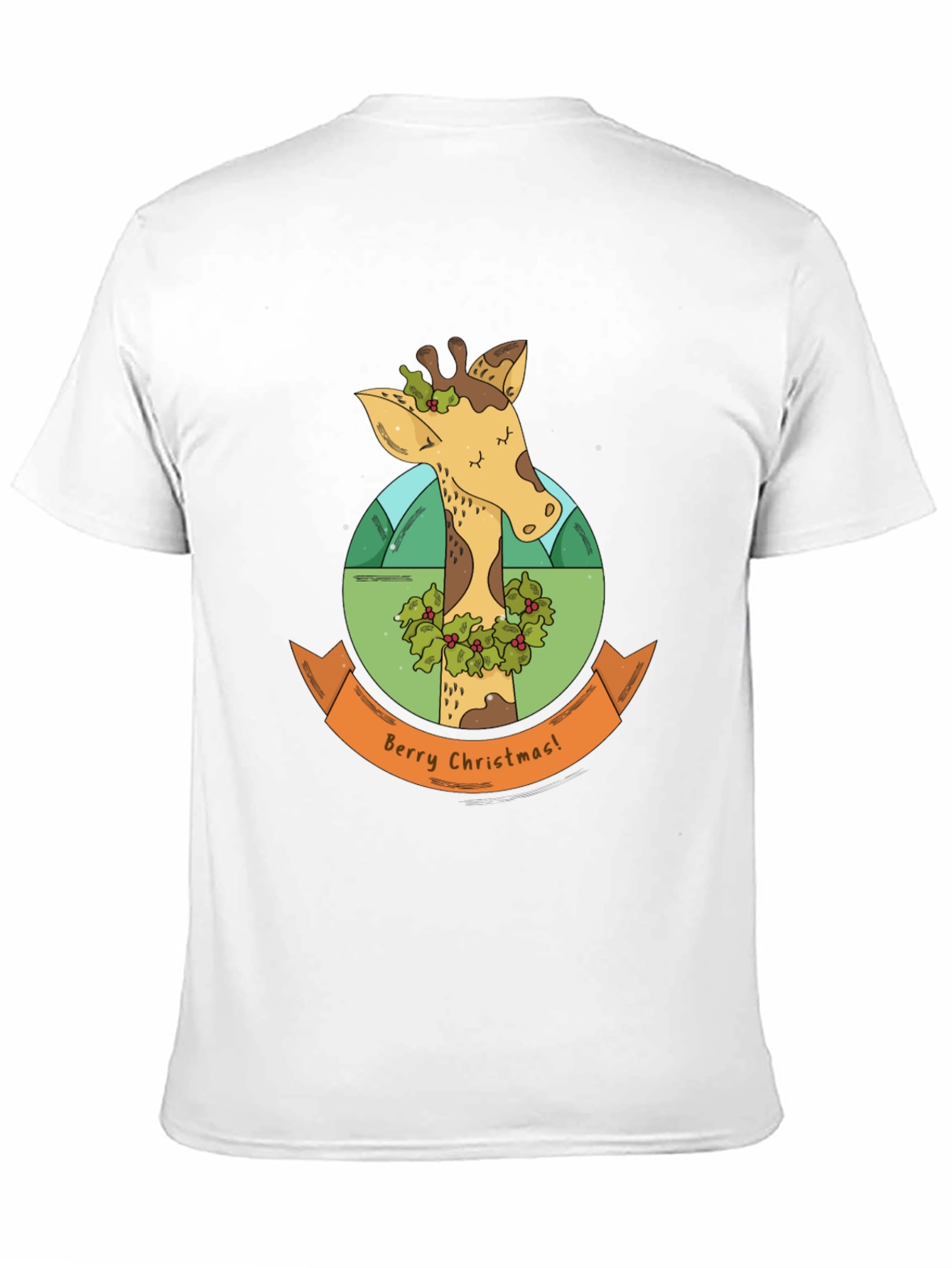 Berry Christmas Giraffe T-Shirt