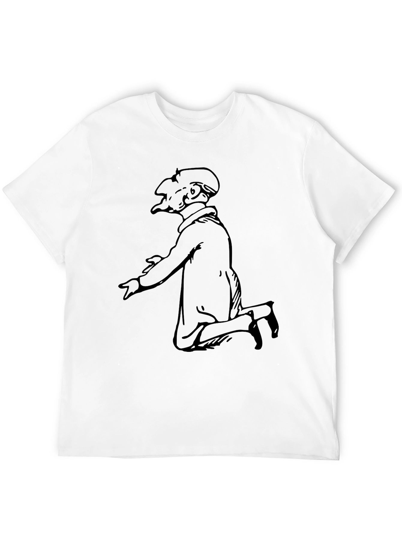 Unique Character Graphic Black T-Shirt