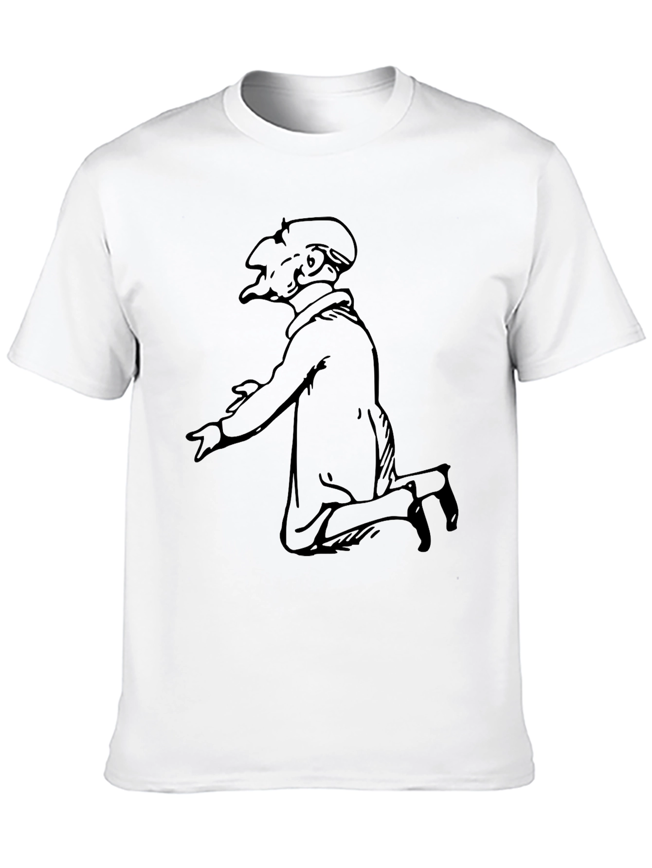 Unique Character Graphic Black T-Shirt