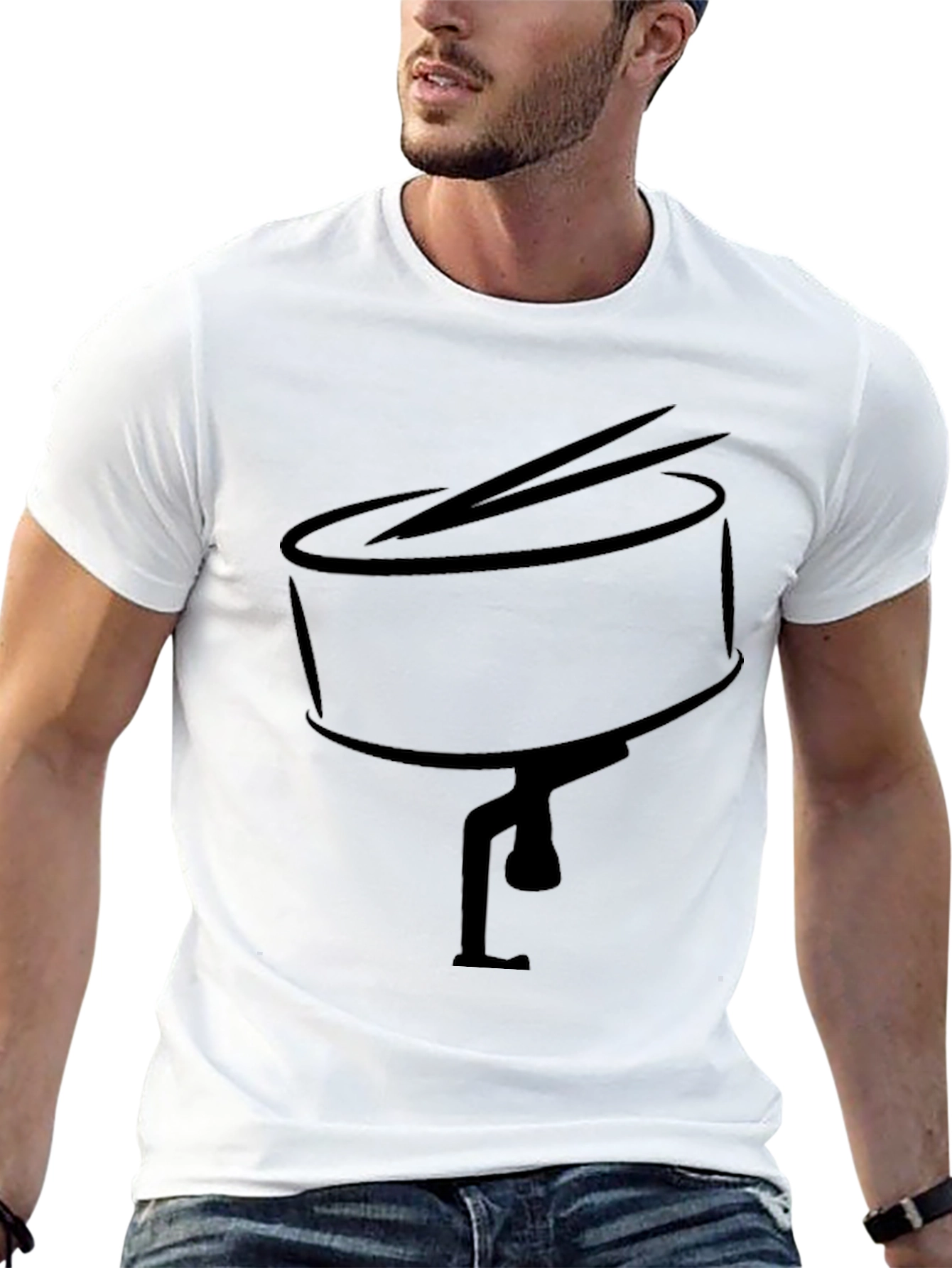 Drum Kit Graphic Tee - Musician Style T-Shirt