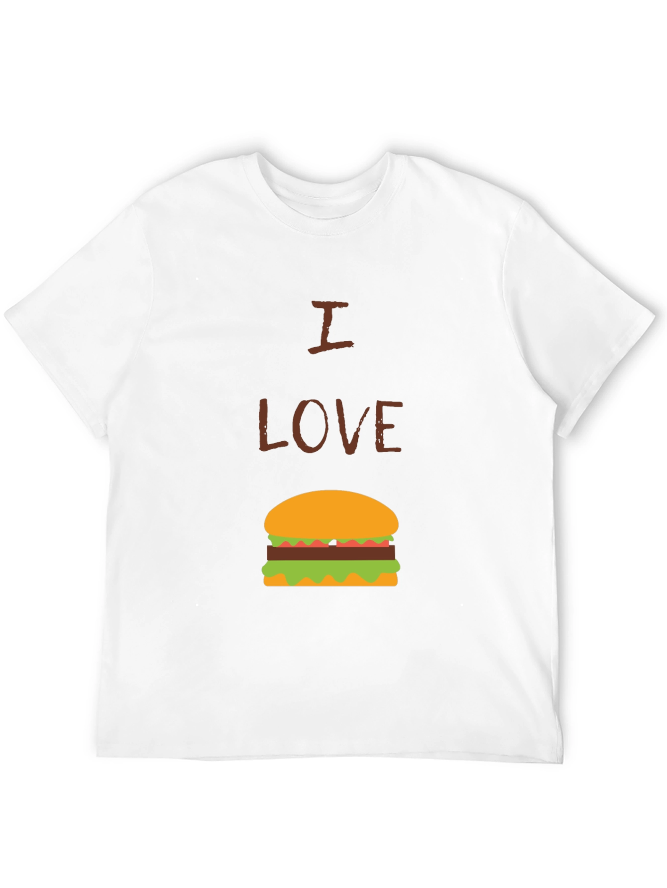 I Love Burgers Graphic Tee - Casual Black T-Shirt