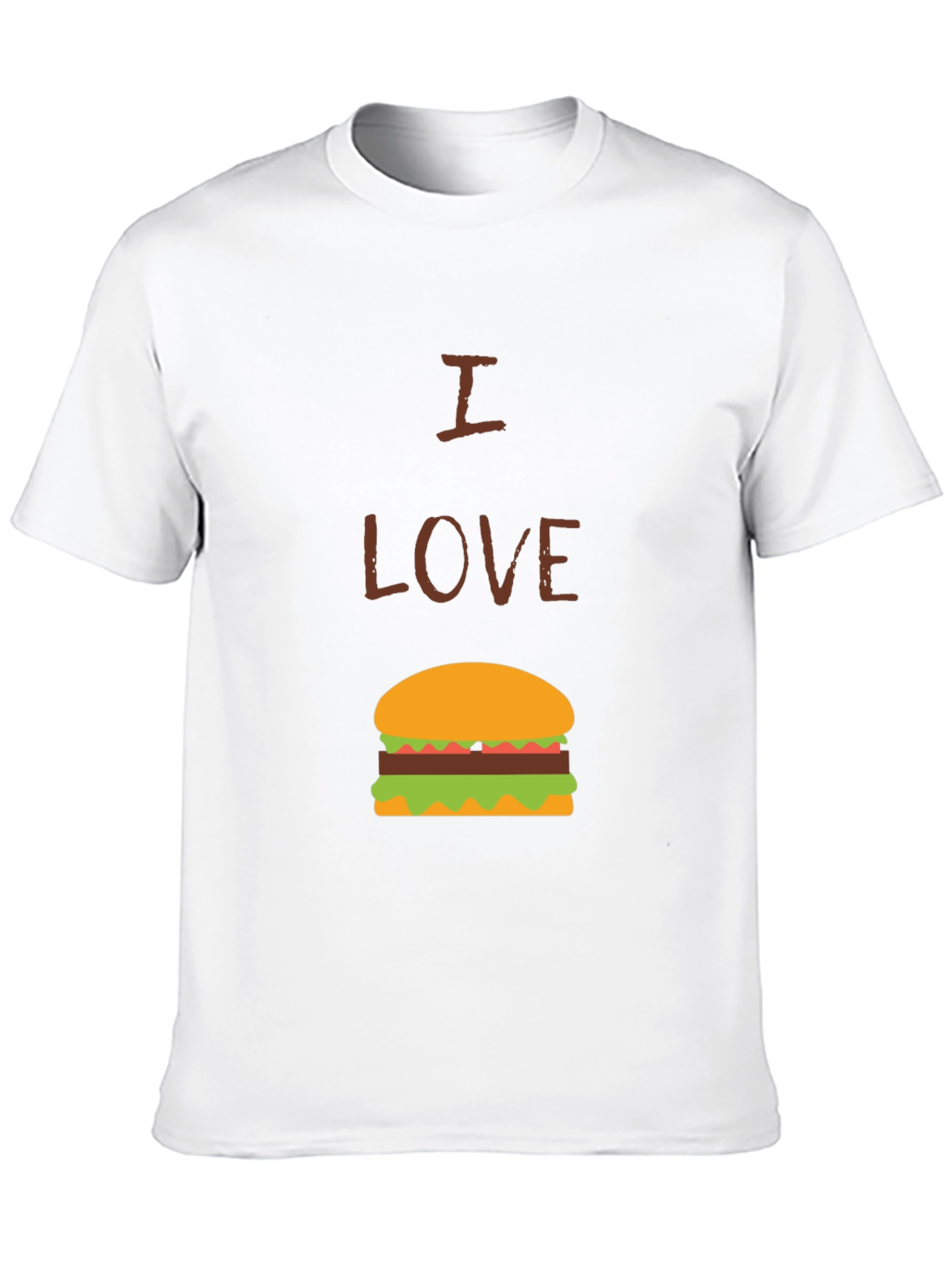 I Love Burgers Graphic Tee - Casual Black T-Shirt