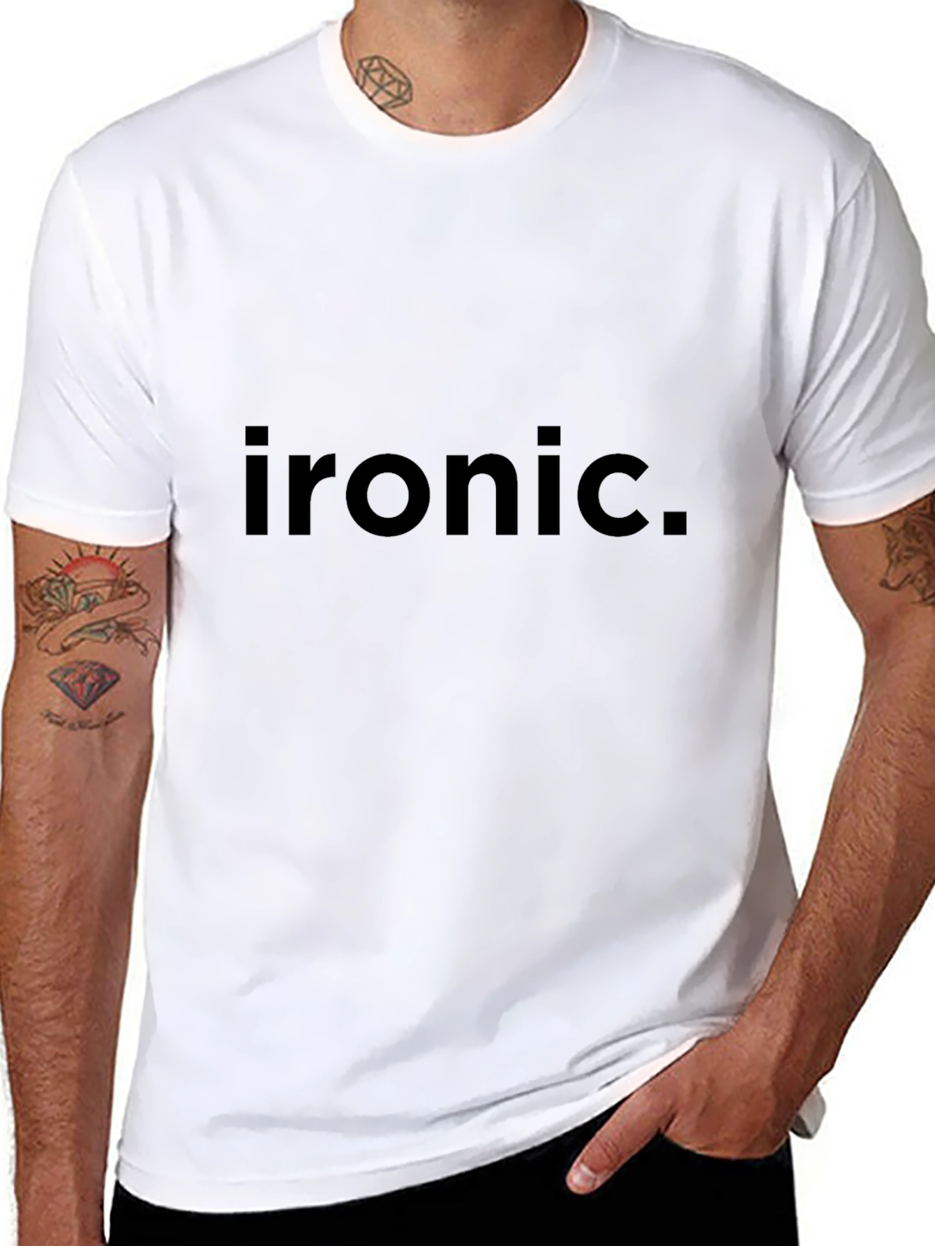 Ironic Graphic Tee - Soft Cotton Blend