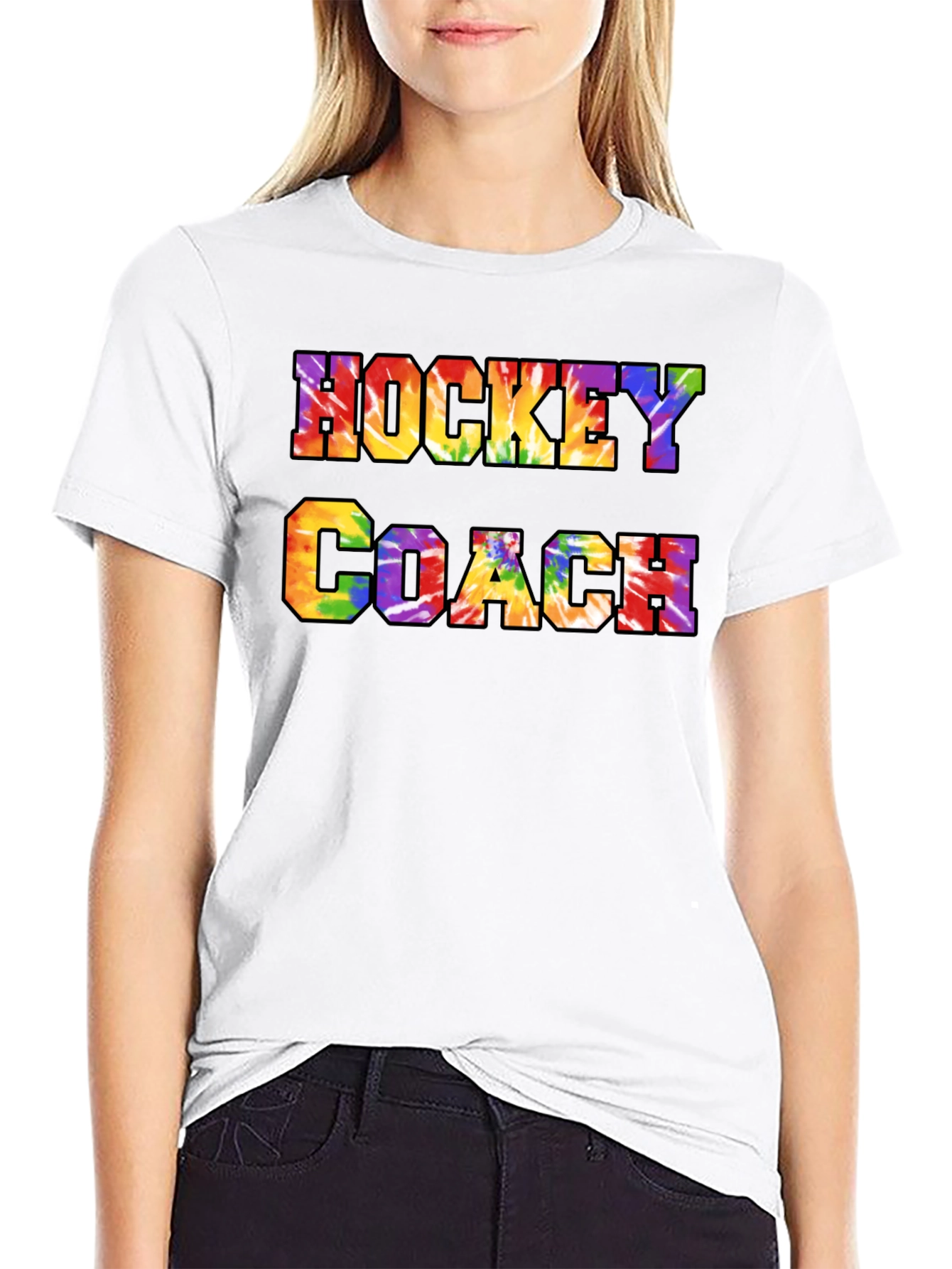 Hockey Coach Tie-Dye Graphic Tee