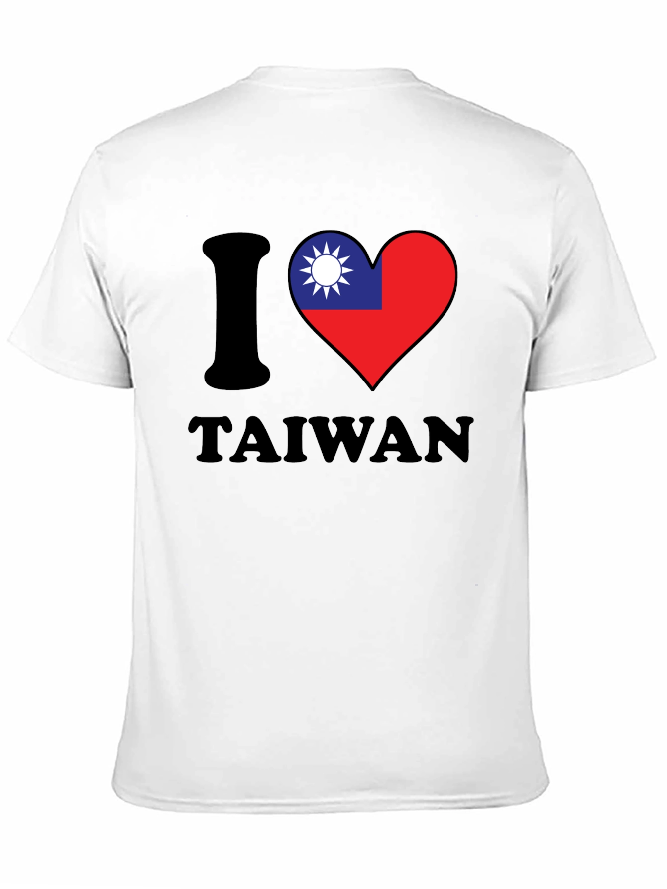 I Love Taiwan T-Shirt - Black Cotton Blend Tee