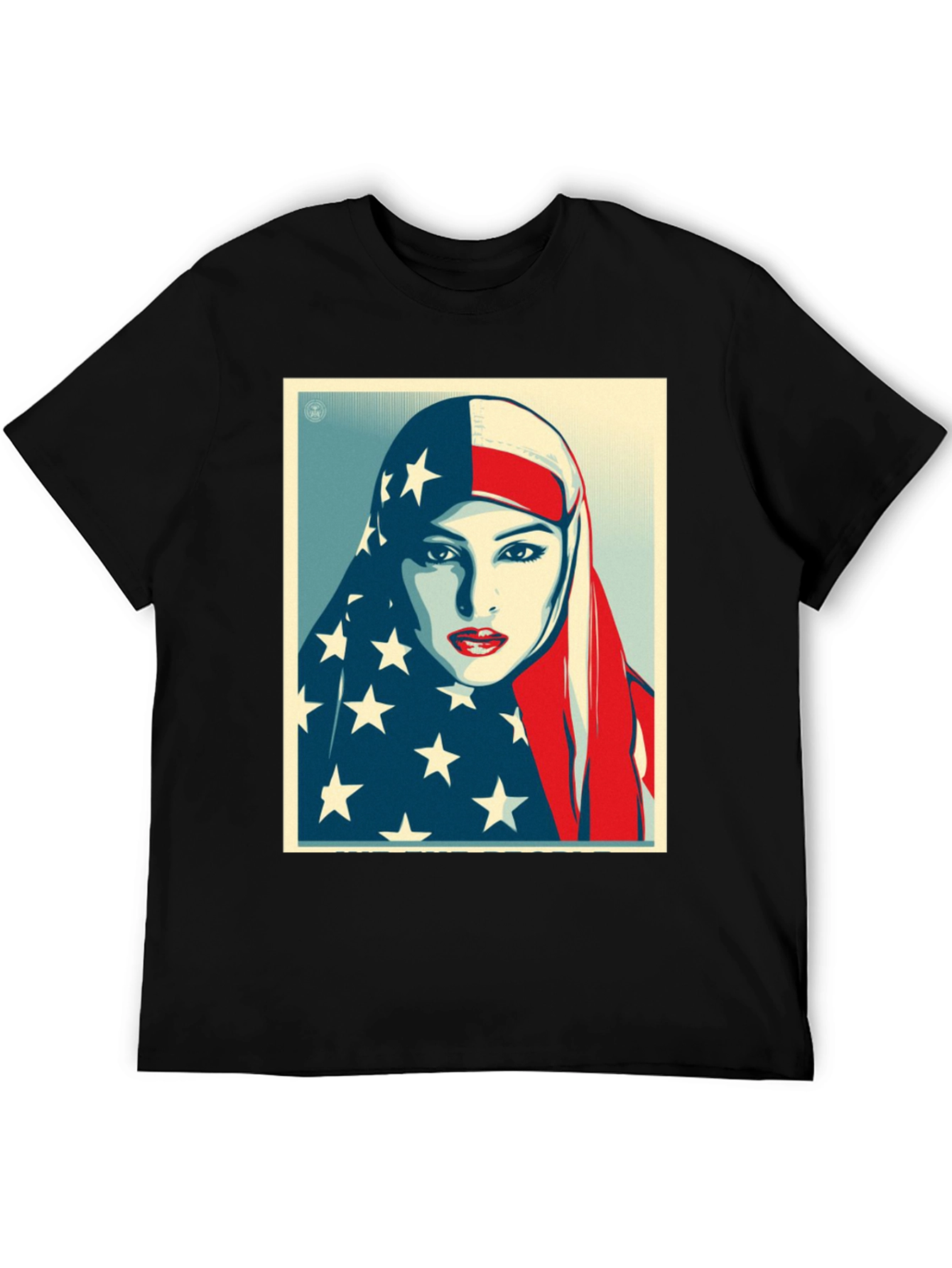 American Flag Hijab Graphic T-Shirt