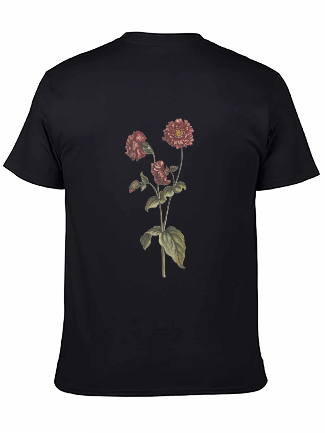 Floral Graphic Black T-Shirt
