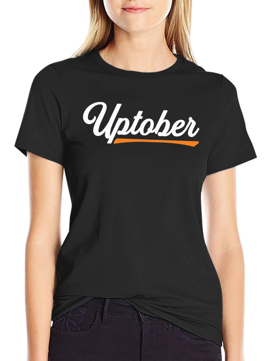 Uptober Graphic Tee - Trendy Black T-Shirt for Crypto Enthusiasts