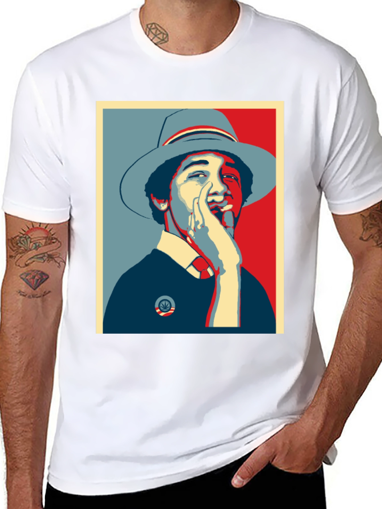 Obama Smoking Weed Graphic Tee