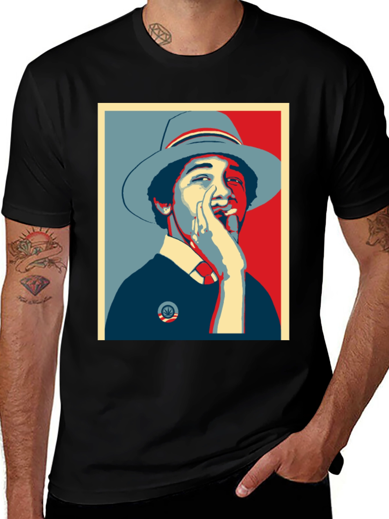 Obama Smoking Weed Graphic Tee
