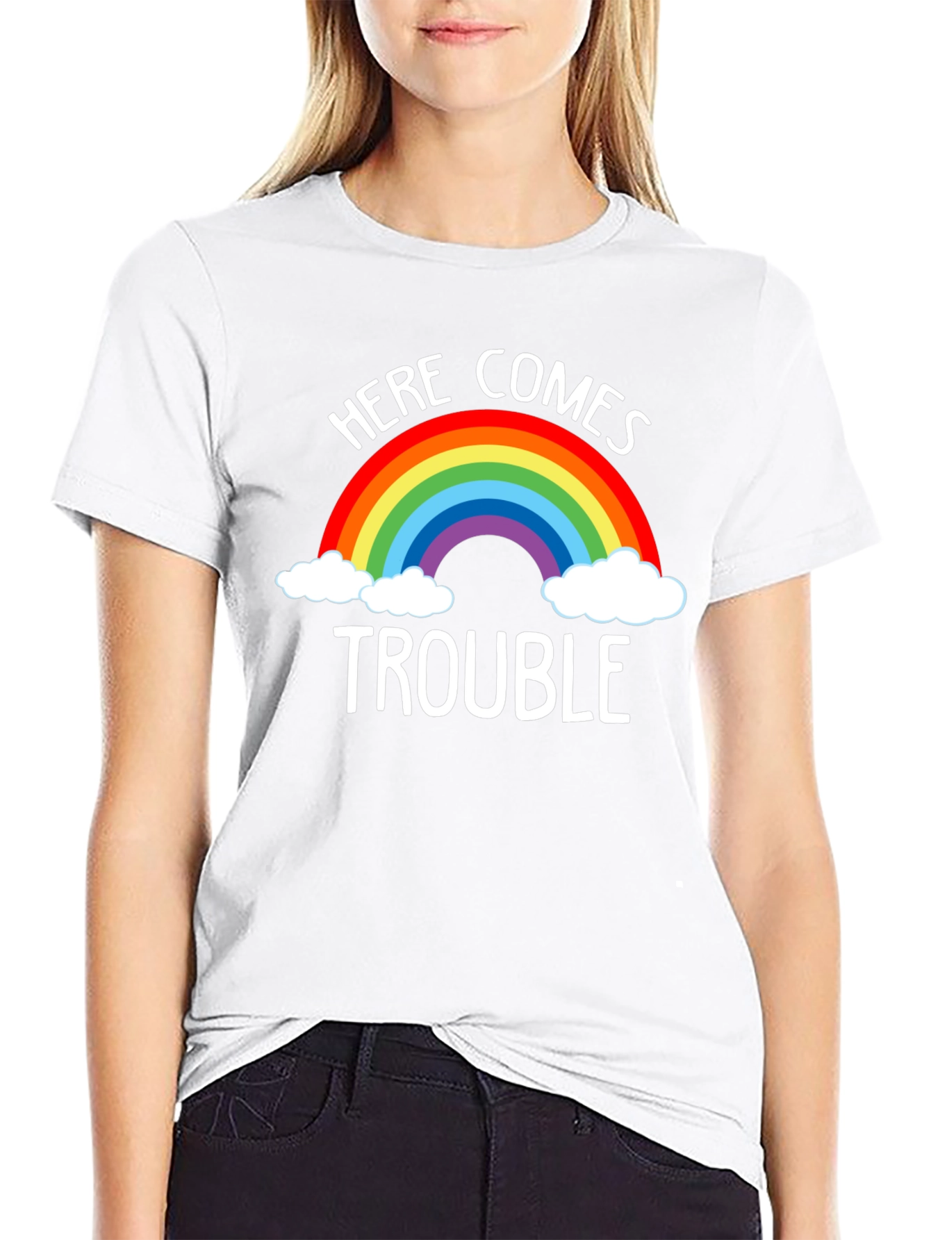 Here Comes Trouble Rainbow T-Shirt