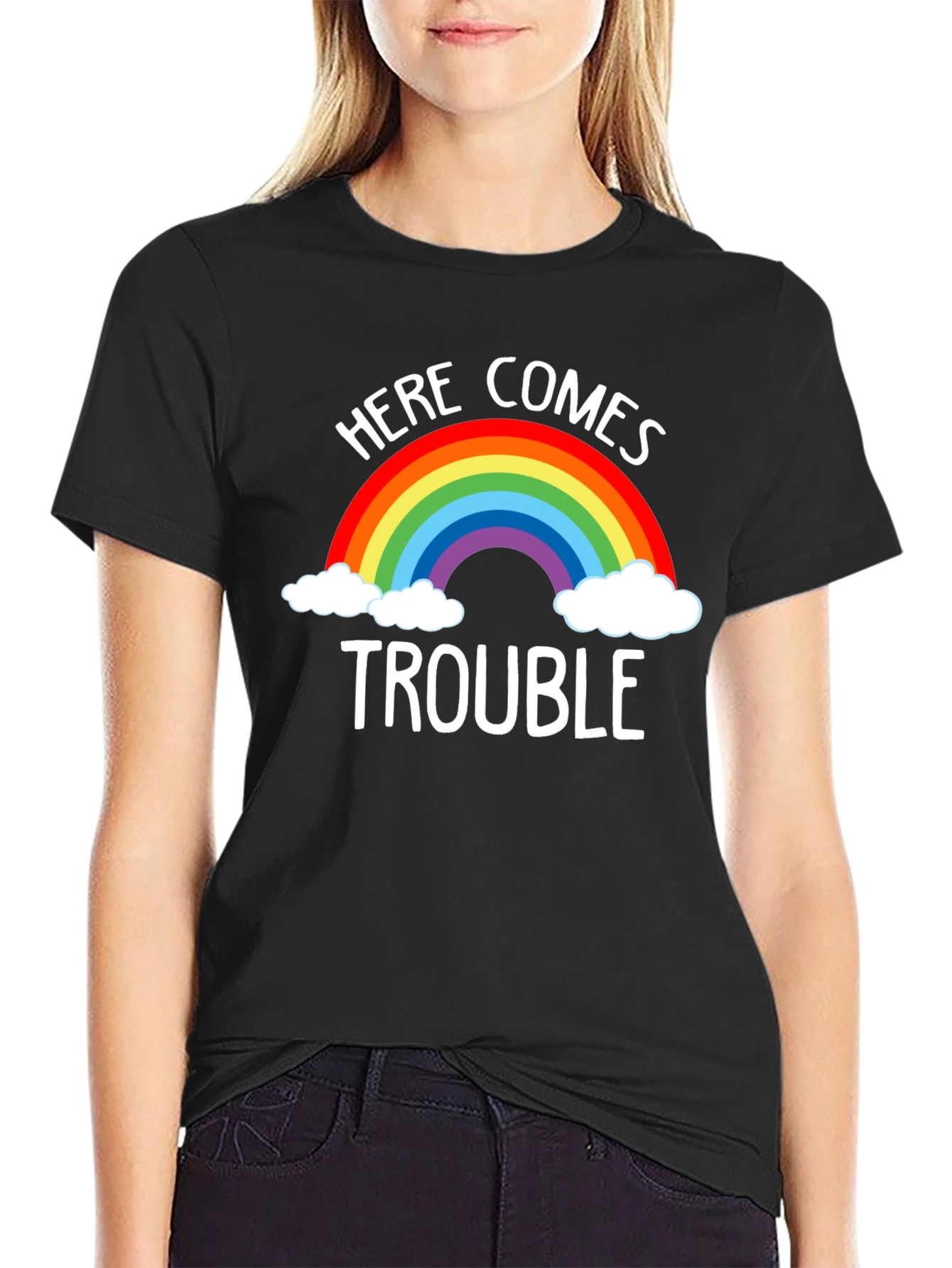 Here Comes Trouble Rainbow T-Shirt