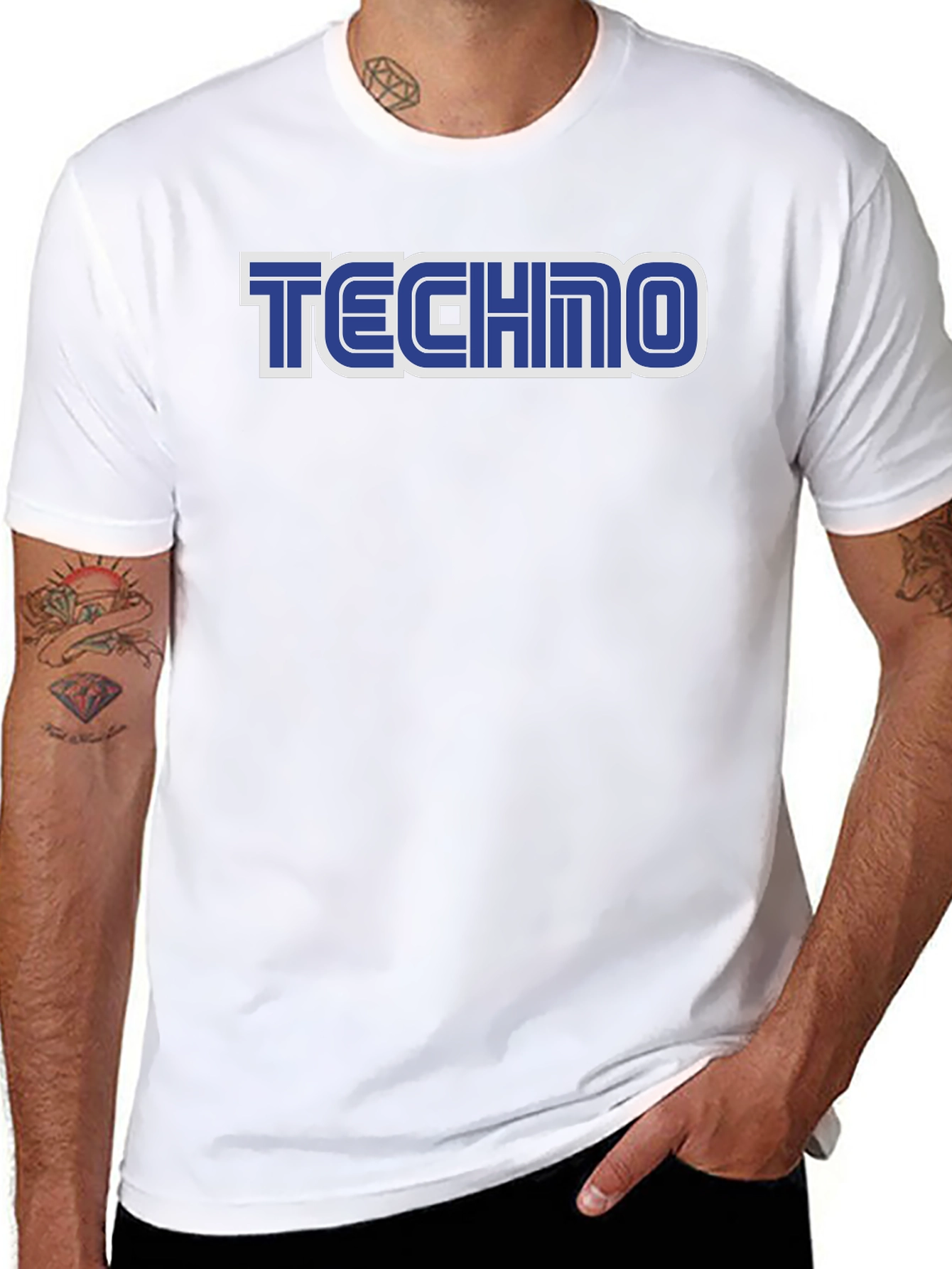 Retro Techno T-Shirt - Black Sega Style Tee