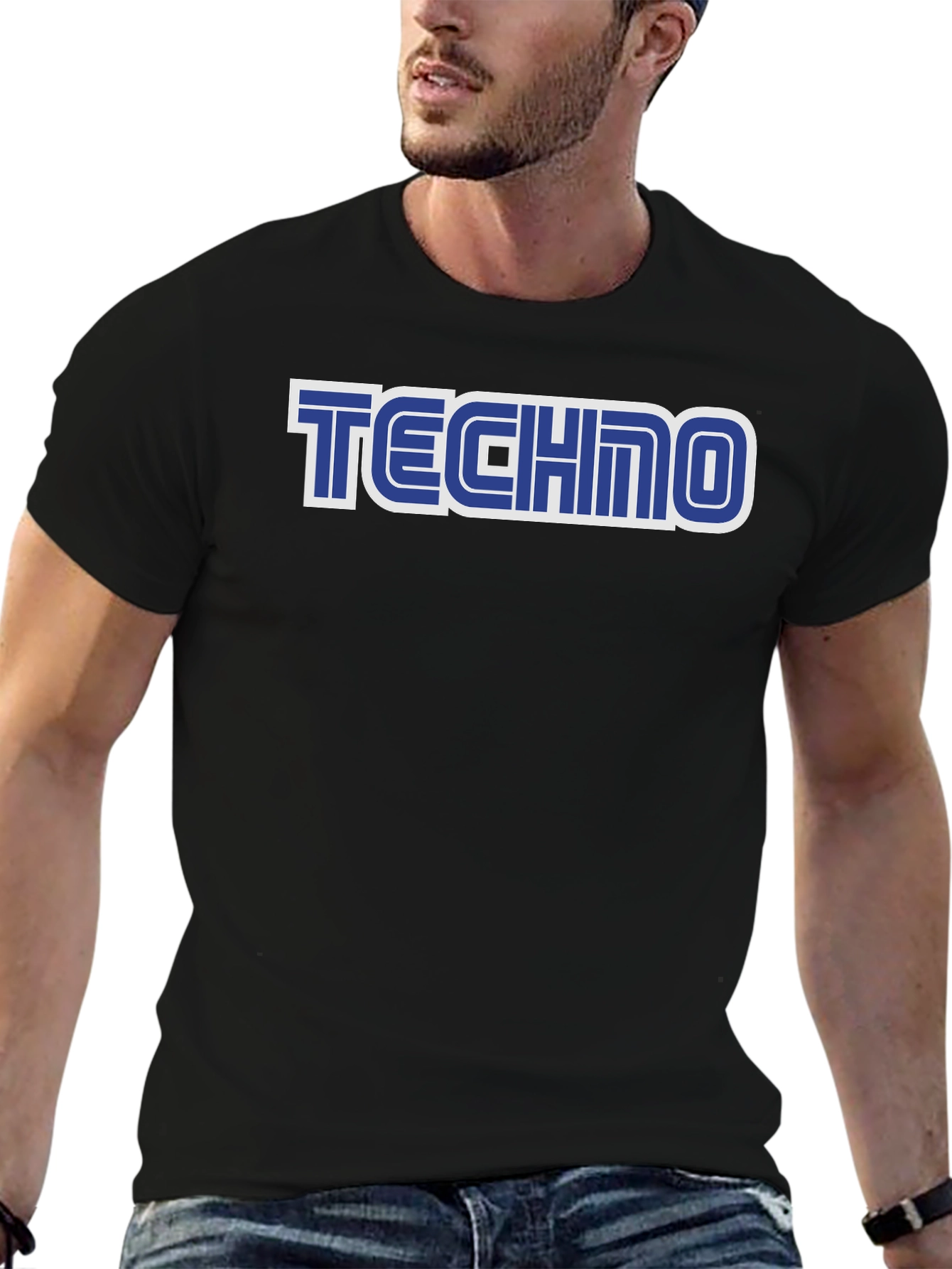 Retro Techno T-Shirt - Black Sega Style Tee