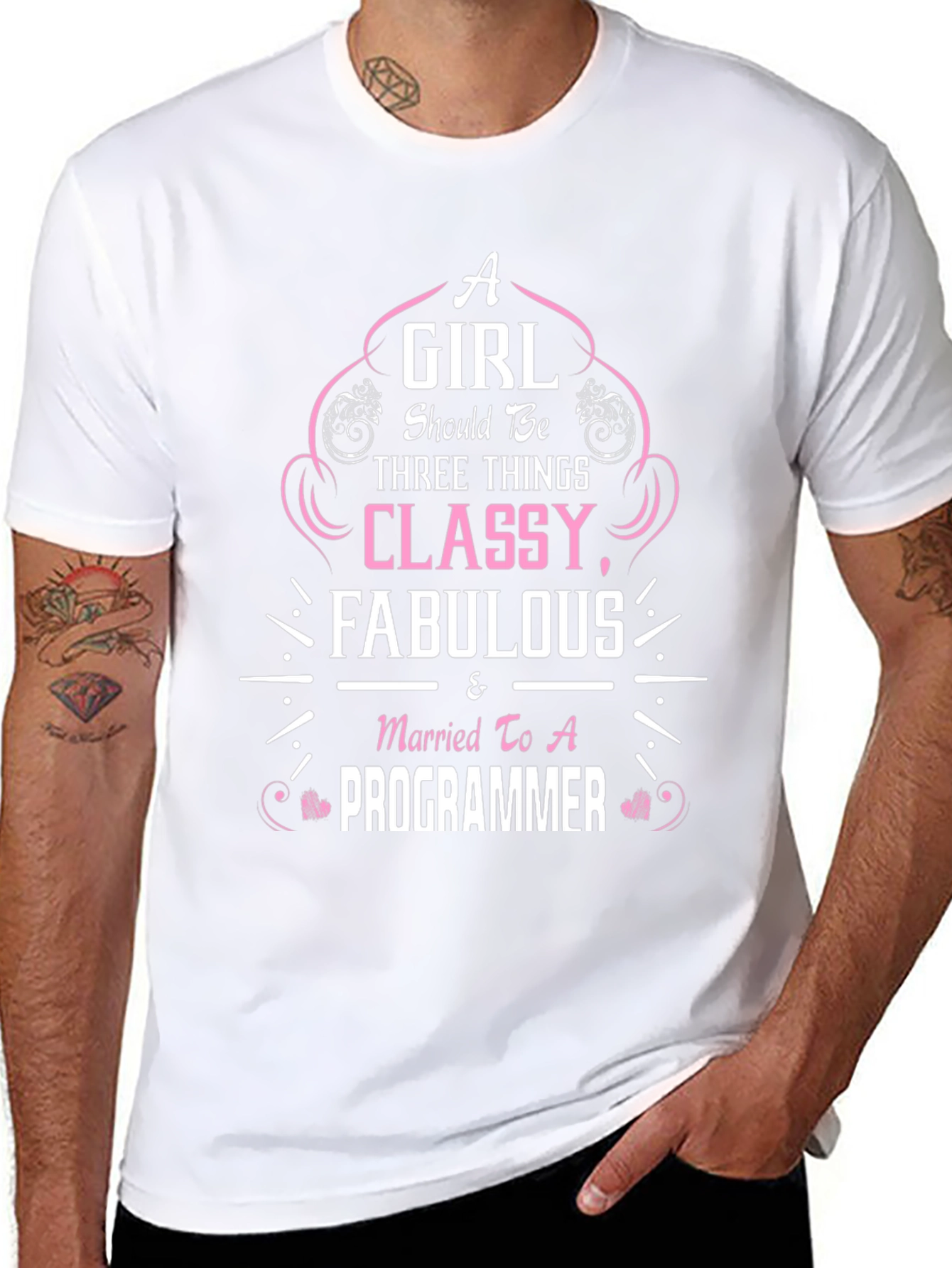 Classy & Fabulous Programmer Wife T-Shirt