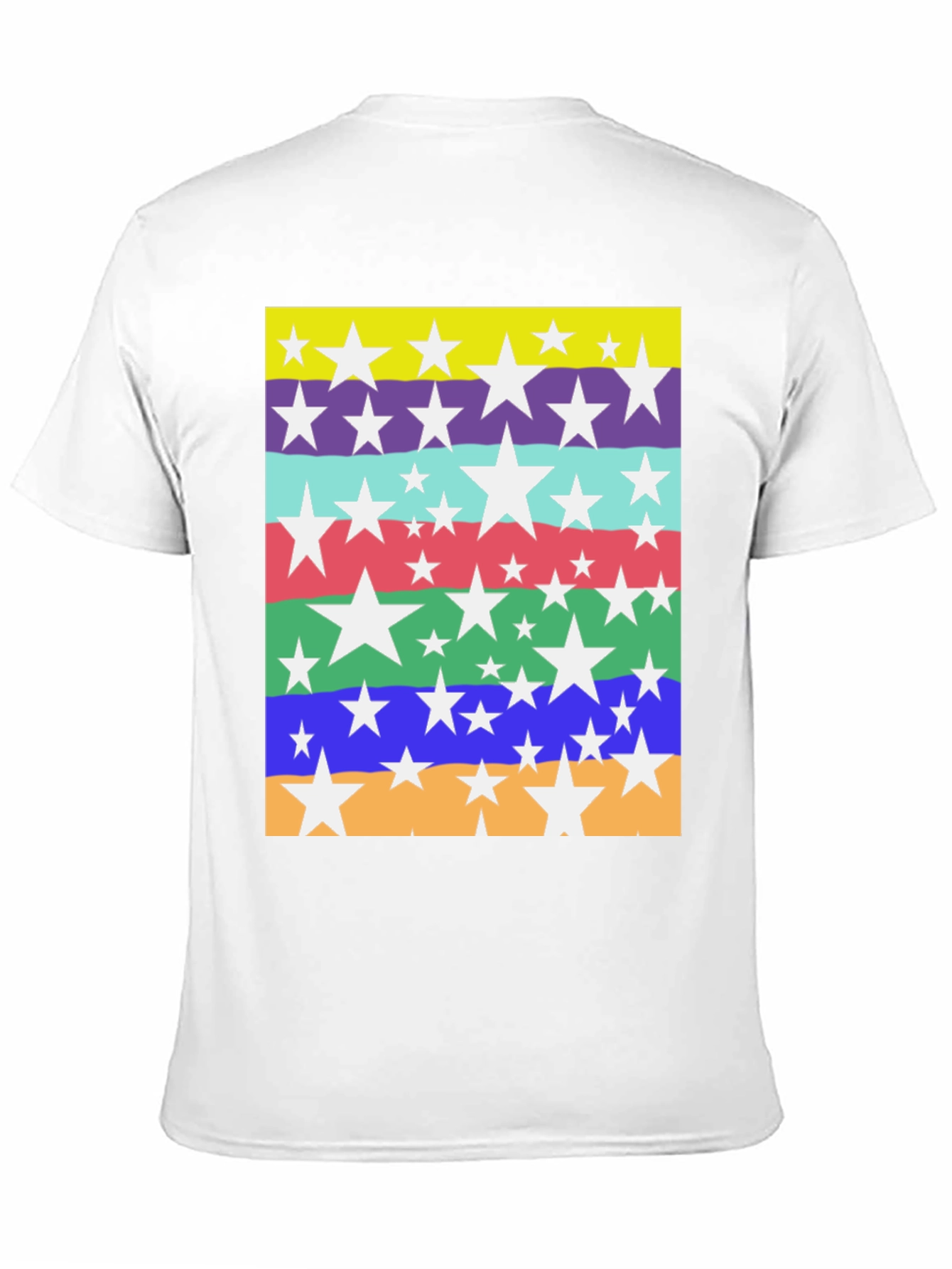 Star Striped Graphic Tee - Mens Casual Top
