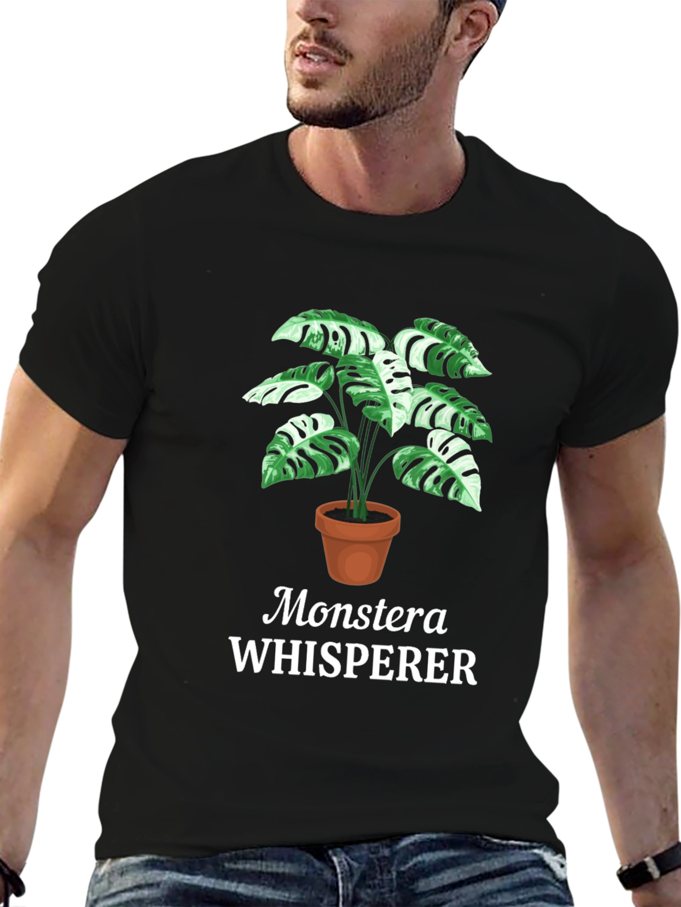 Monstera Whisperer Graphic T-Shirt - Houseplant Lover Tee