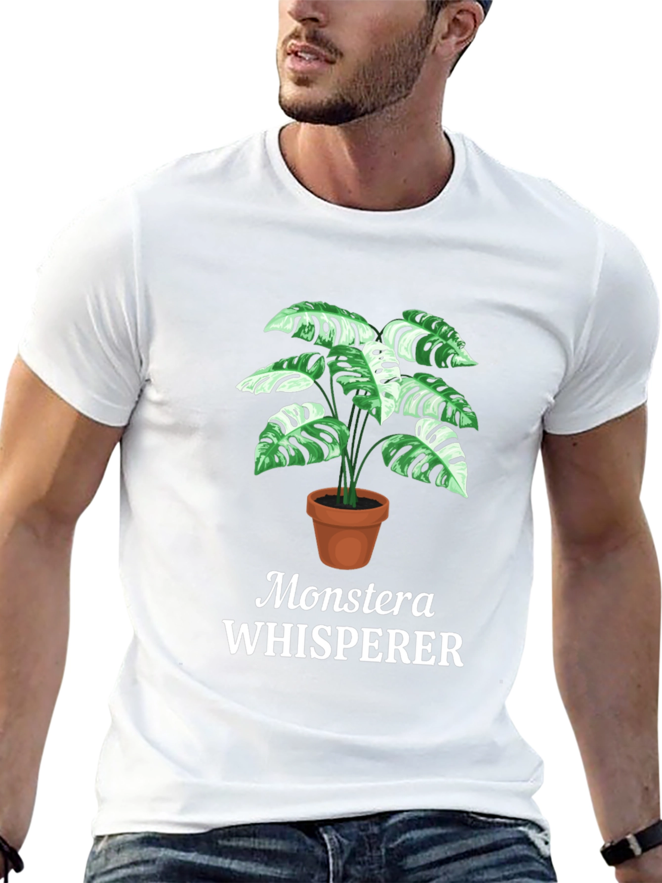 Monstera Whisperer Graphic T-Shirt - Houseplant Lover Tee