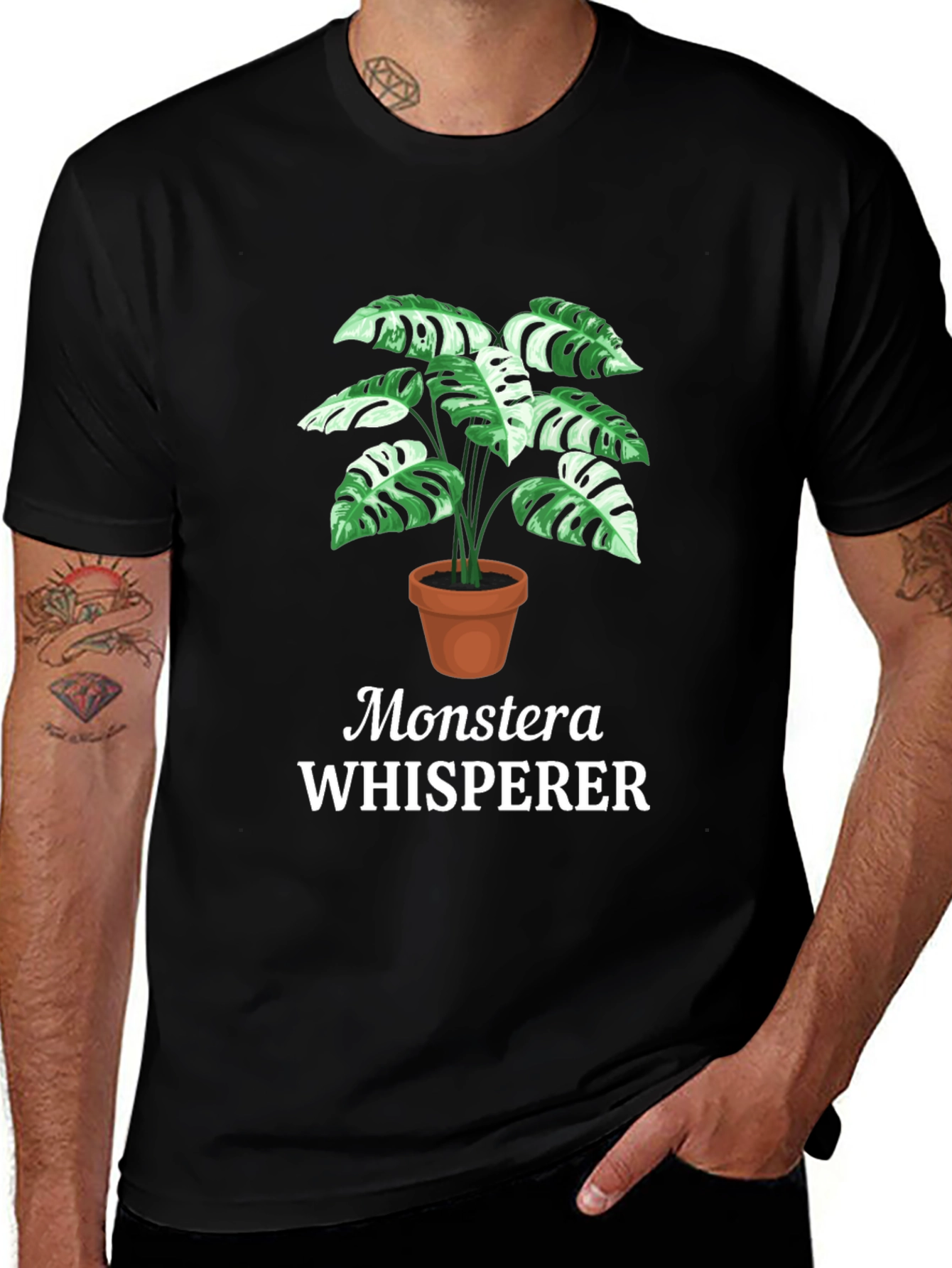 Monstera Whisperer Graphic T-Shirt - Houseplant Lover Tee