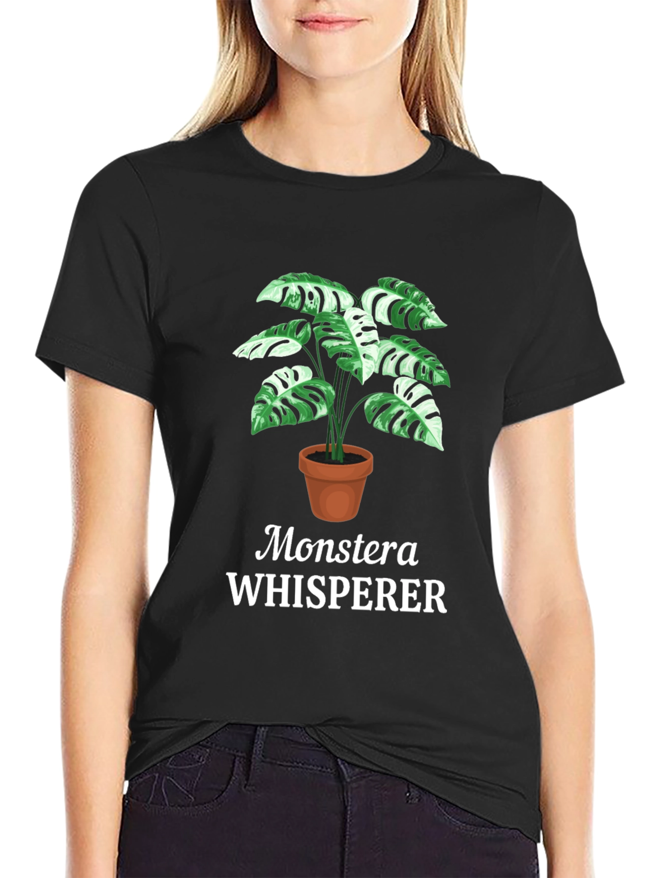 Monstera Whisperer Graphic T-Shirt - Houseplant Lover Tee
