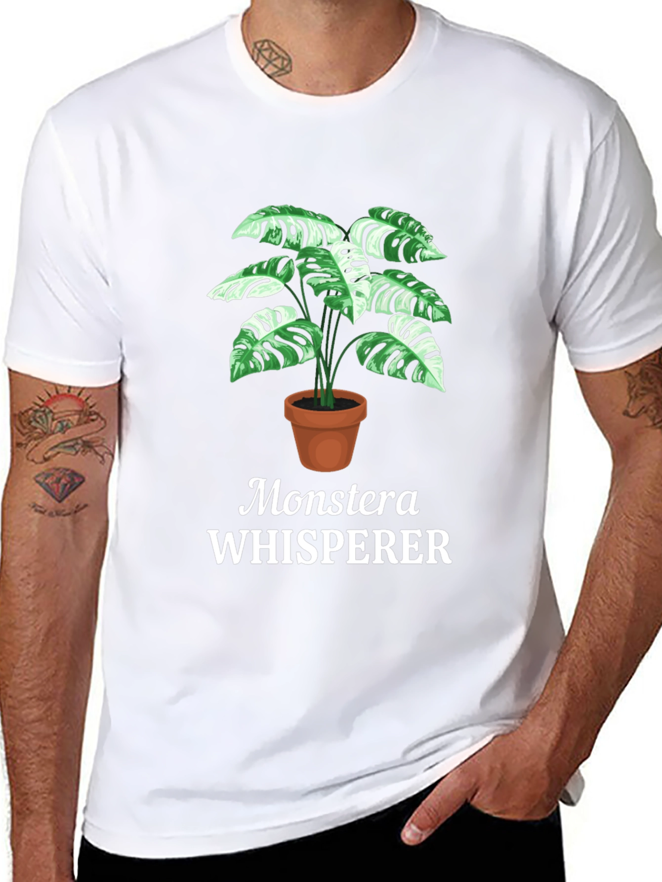 Monstera Whisperer Graphic T-Shirt - Houseplant Lover Tee