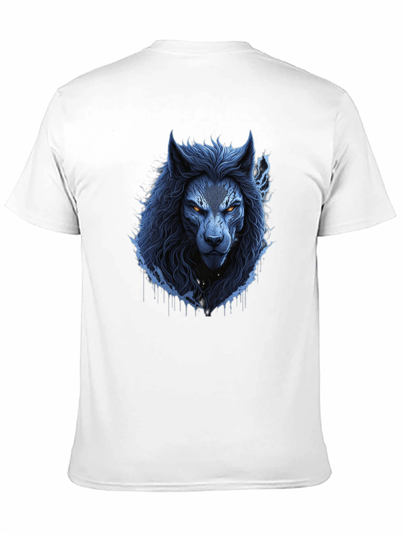 Mens Wolf Graphic Black T-Shirt