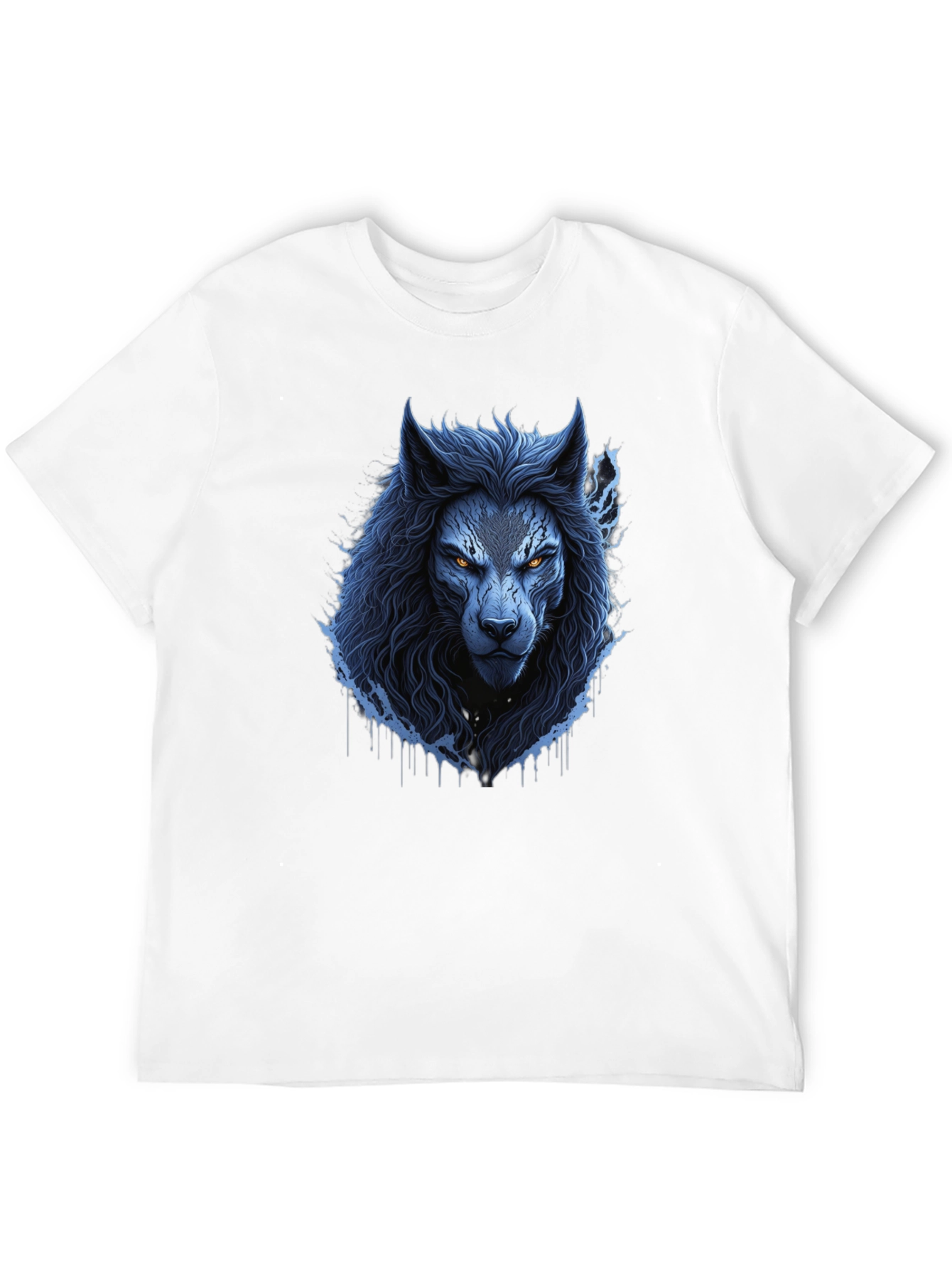 Mens Wolf Graphic Black T-Shirt