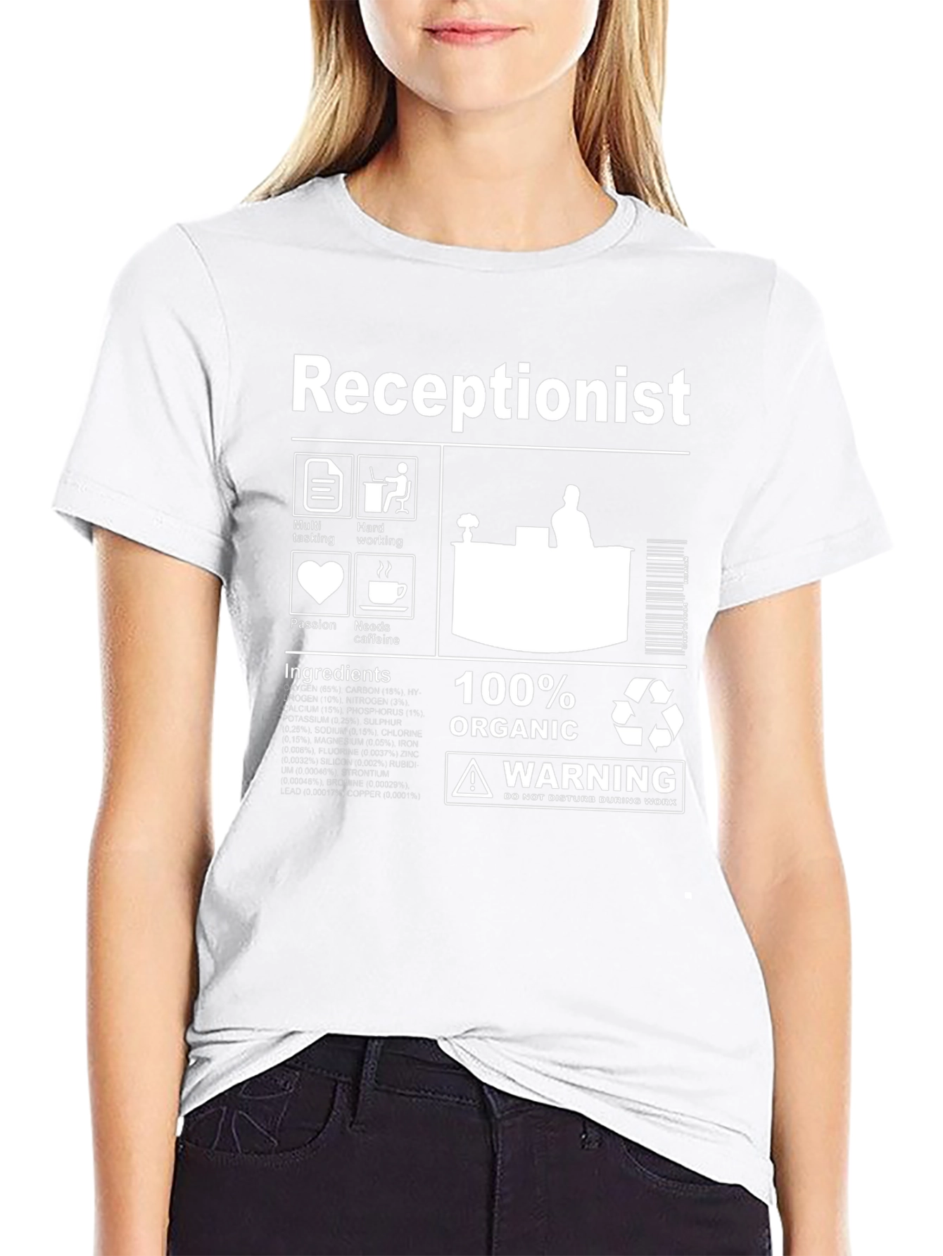 Receptionist Organic Ingredients T-Shirt