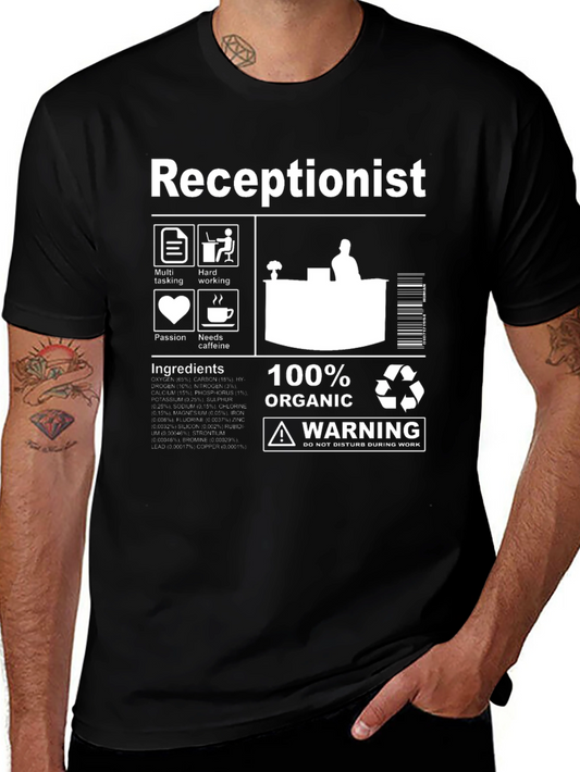 Receptionist Organic Ingredients T-Shirt