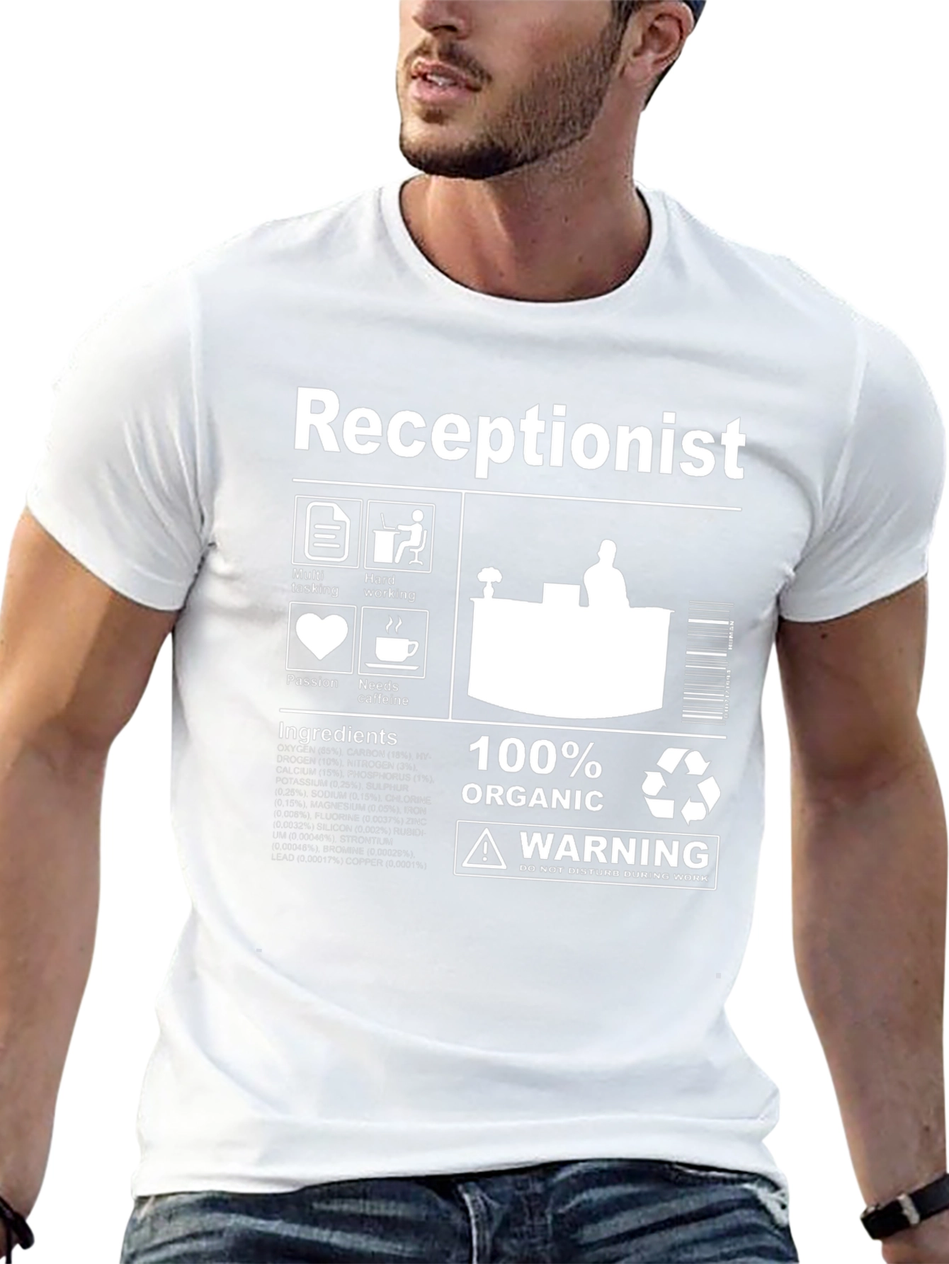 Receptionist Organic Ingredients T-Shirt