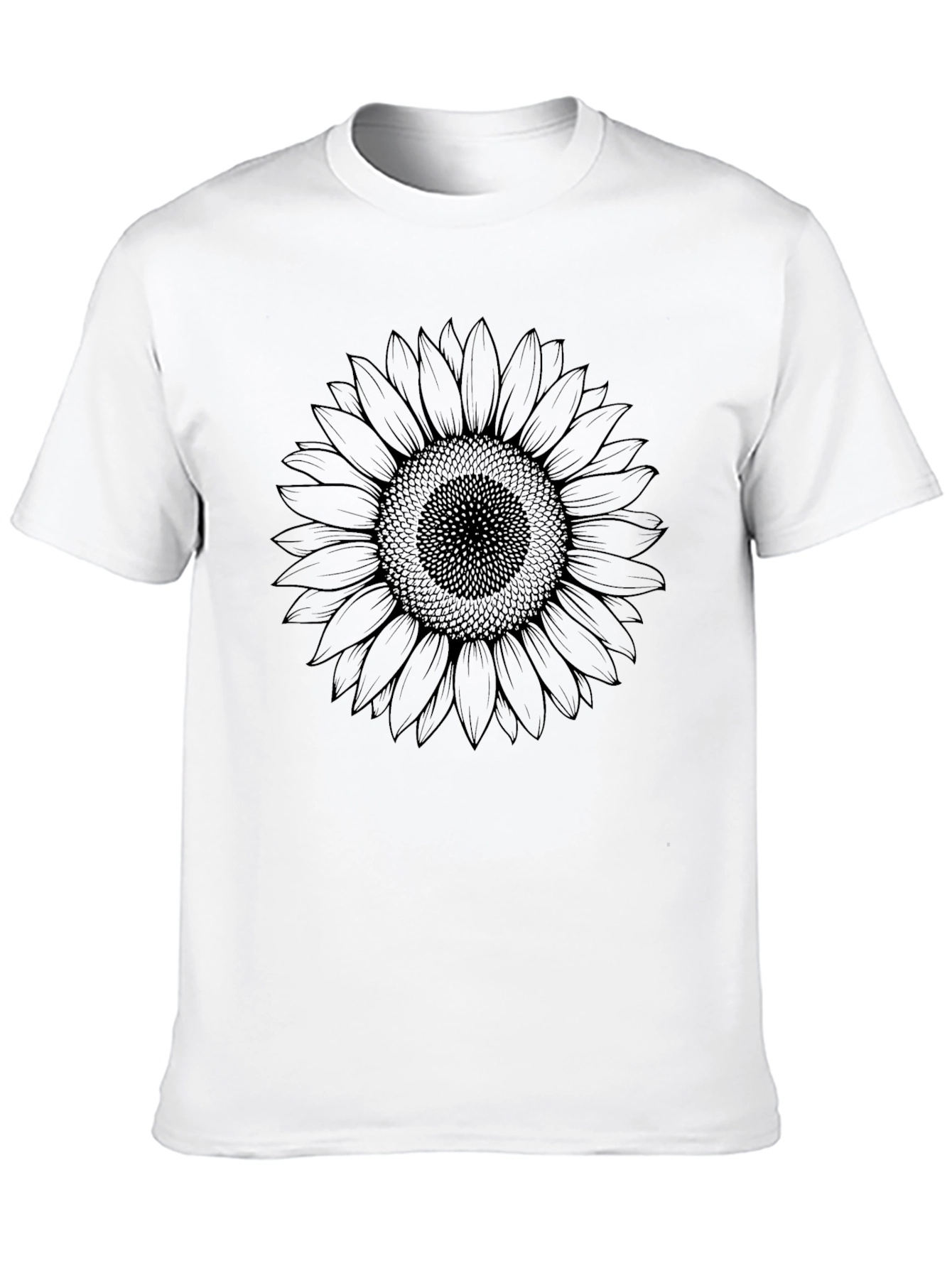Sunflower Graphic Tee - Black Casual T-Shirt