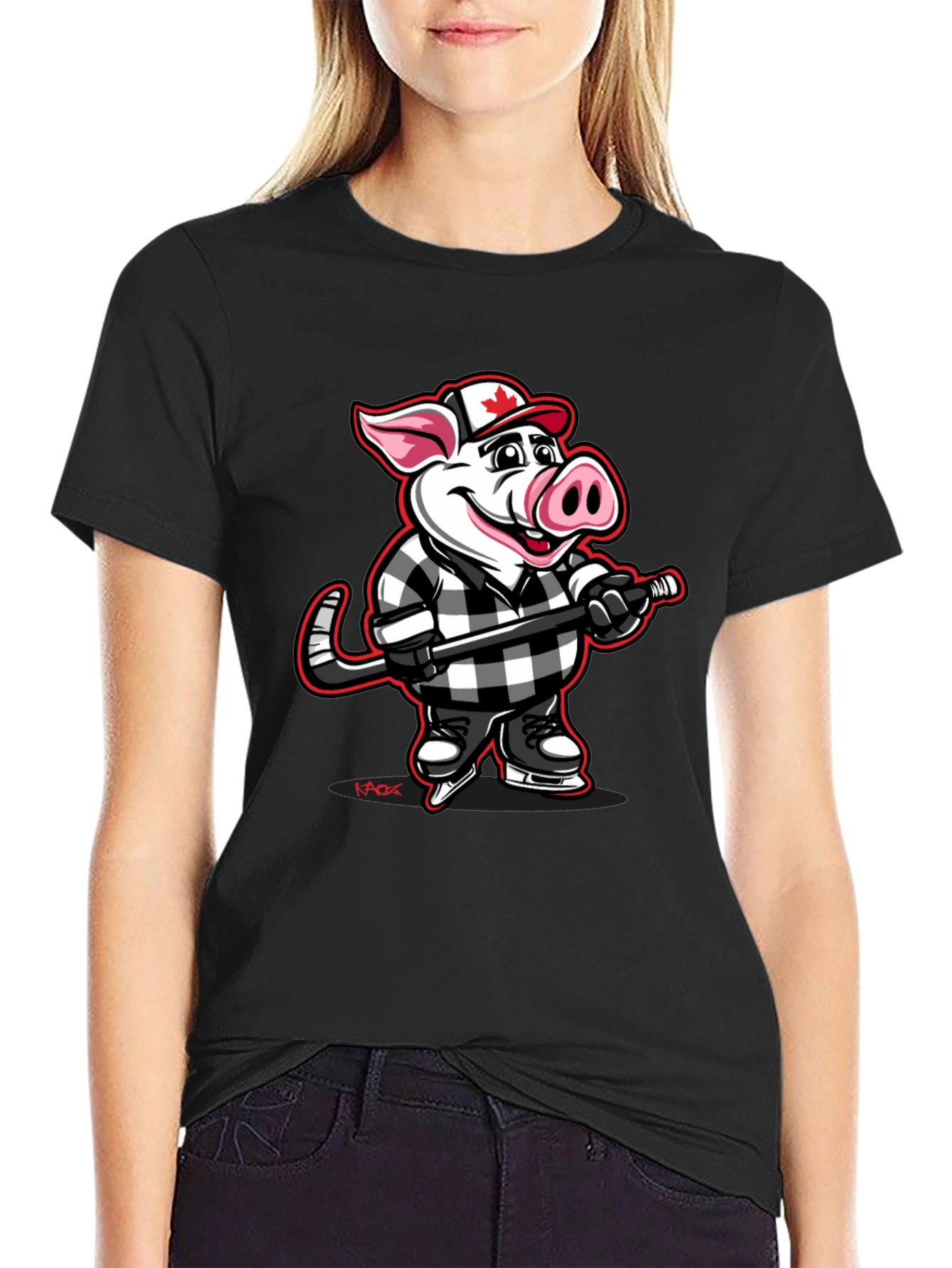 Hockey Pig T-Shirt - Canadian Pride