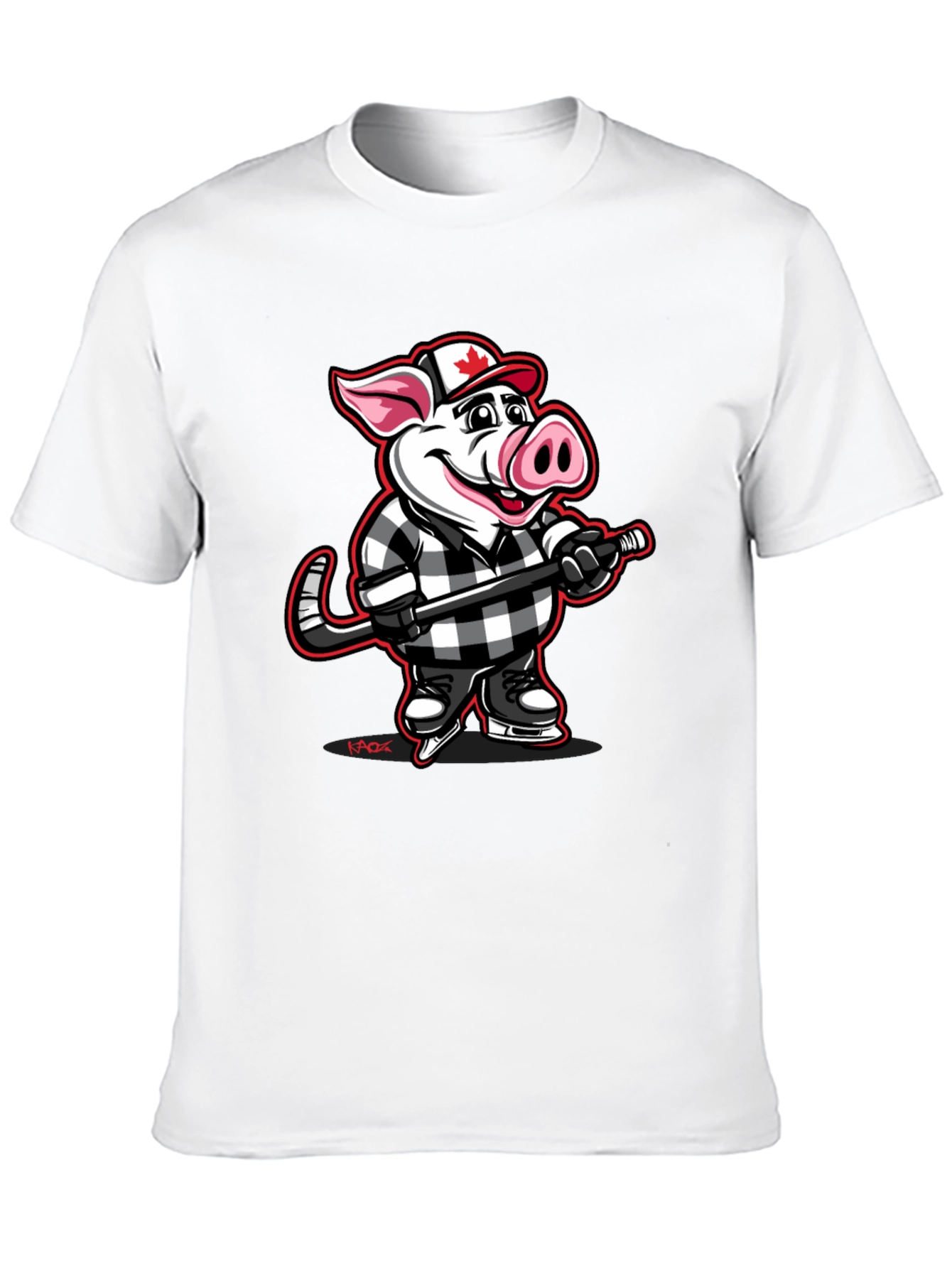 Hockey Pig T-Shirt - Canadian Pride