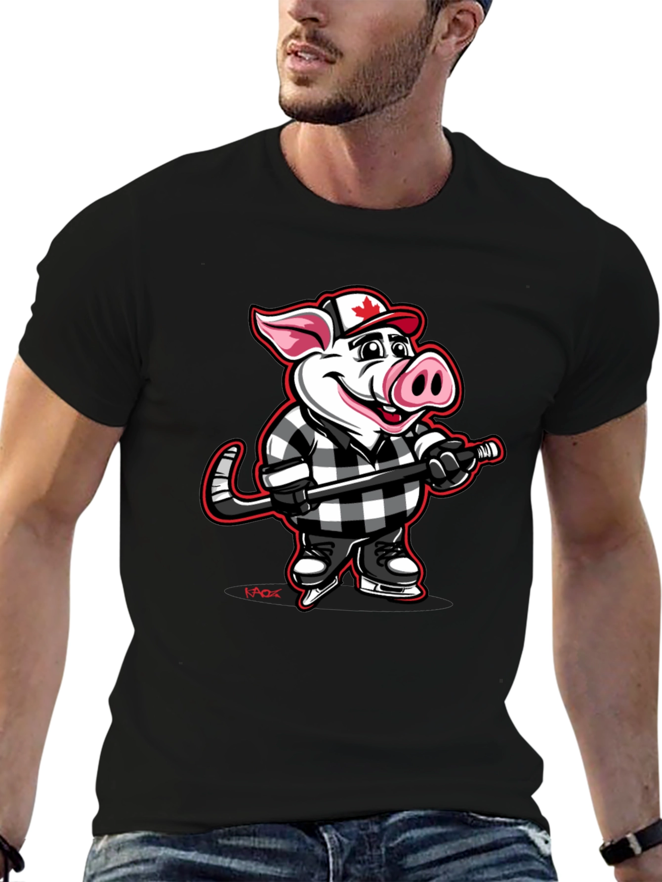 Hockey Pig T-Shirt - Canadian Pride