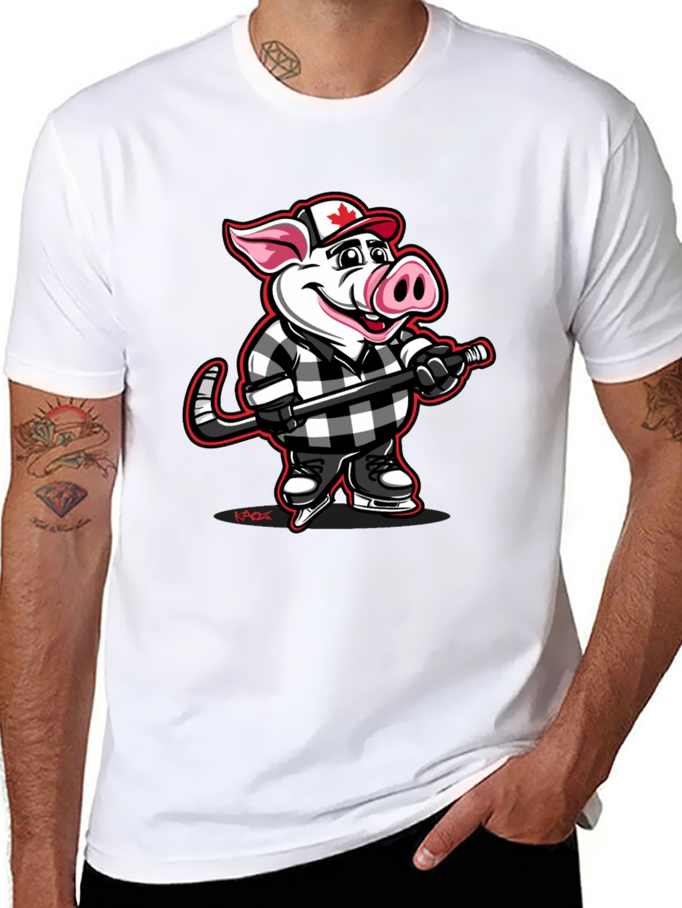 Hockey Pig T-Shirt - Canadian Pride