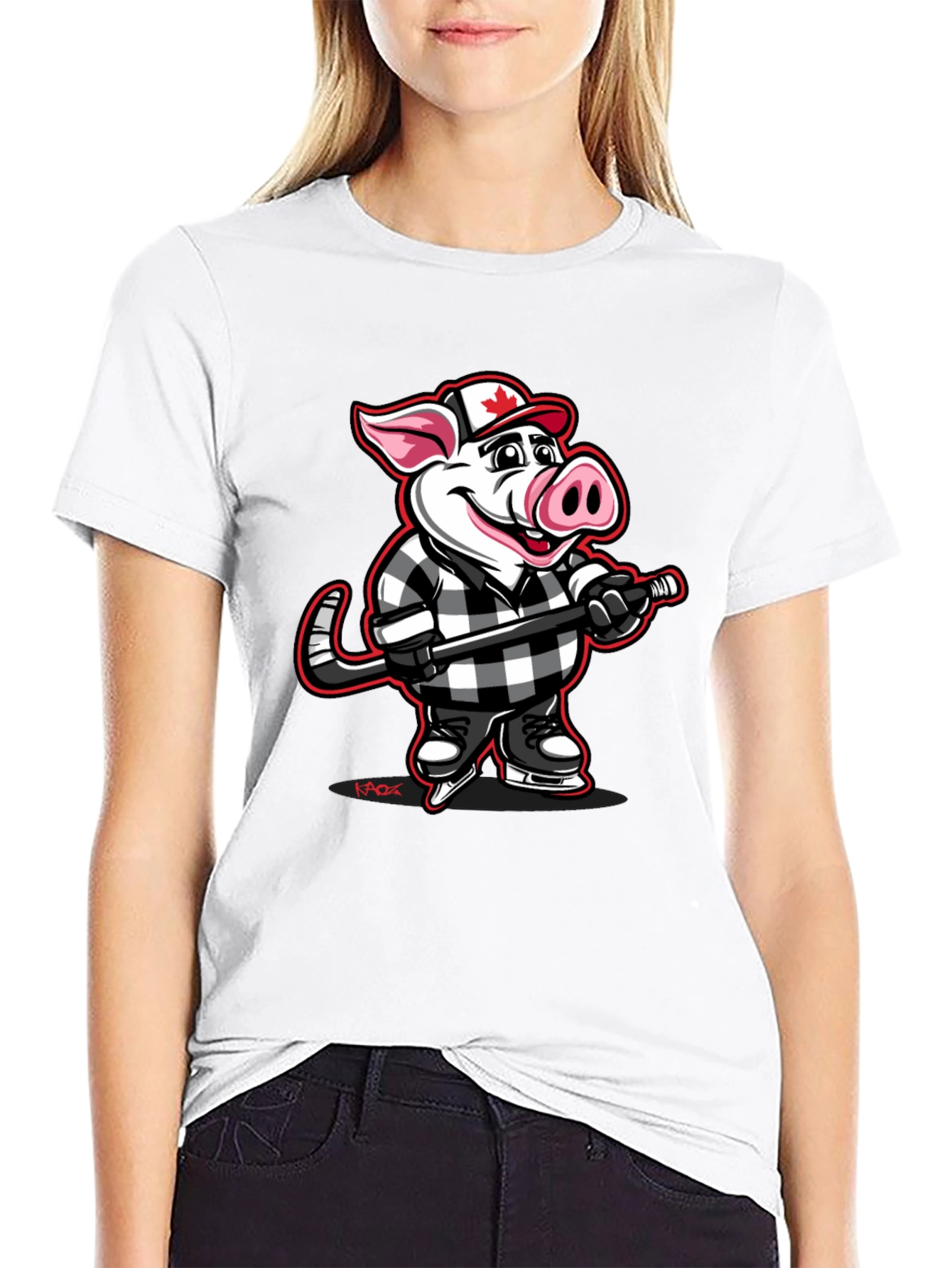 Hockey Pig T-Shirt - Canadian Pride