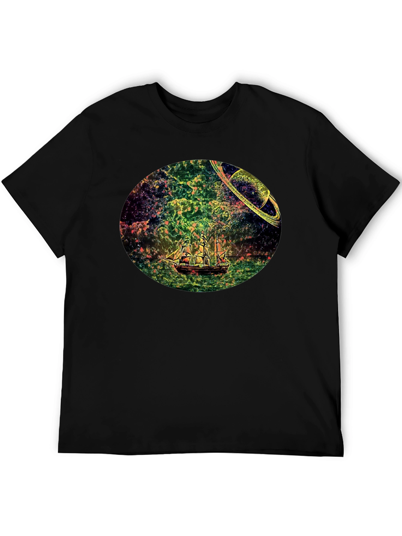 Celestial Ship Graphic T-Shirt