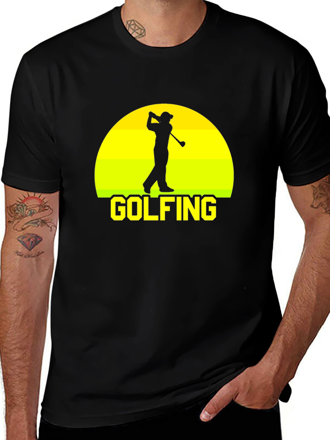 Golfing Silhouette T-Shirt - Golfer Tee