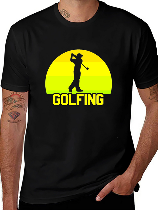 Golfing Silhouette T-Shirt - Golfer Tee