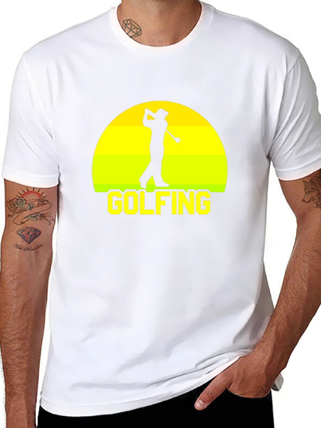 Golfing Silhouette T-Shirt - Golfer Tee