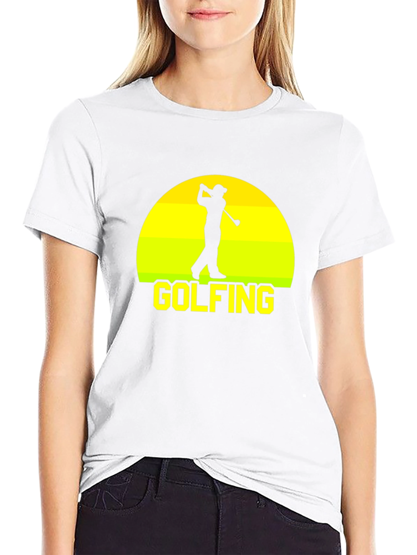 Golfing Silhouette T-Shirt - Golfer Tee