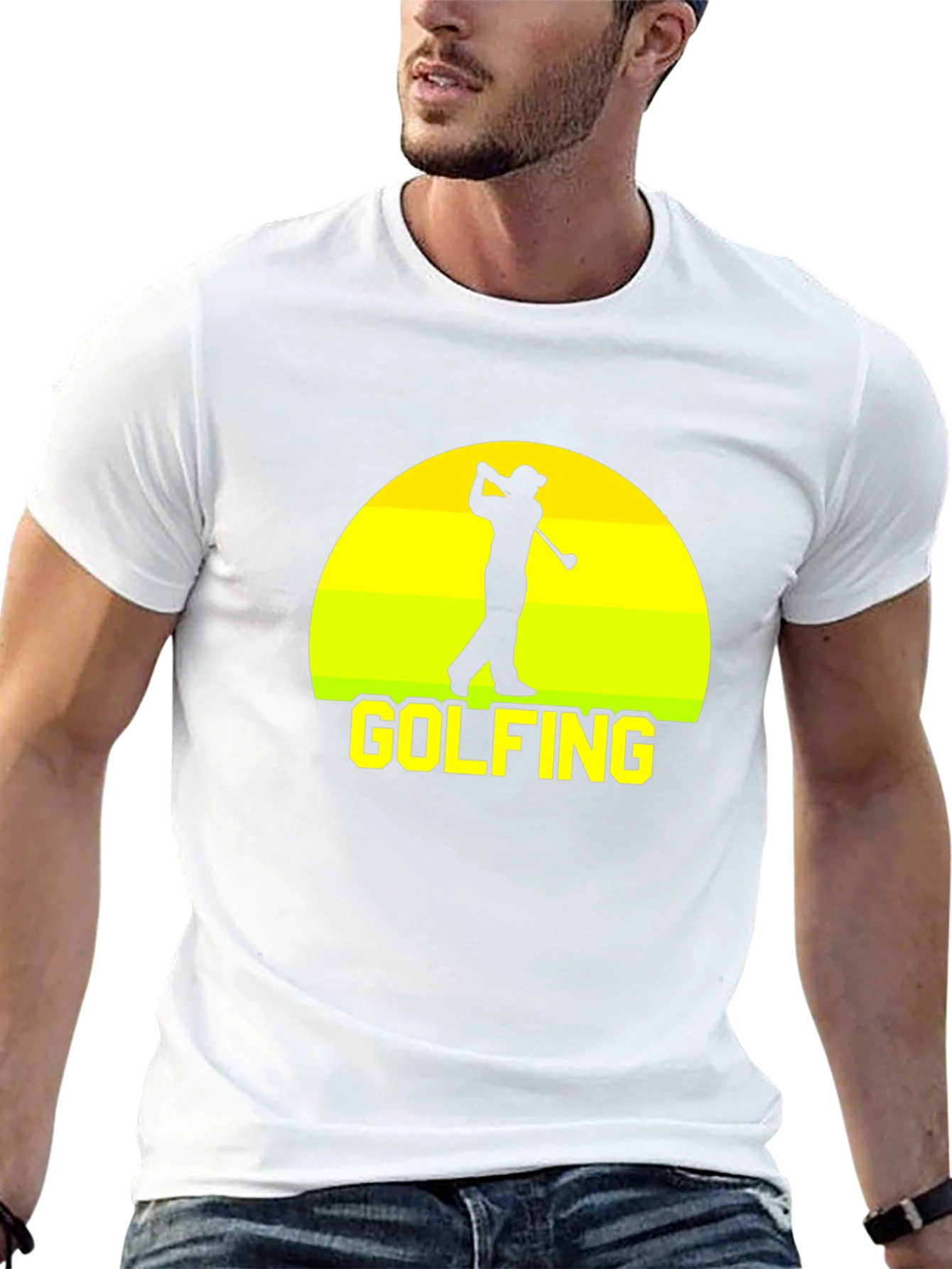 Golfing Silhouette T-Shirt - Golfer Tee
