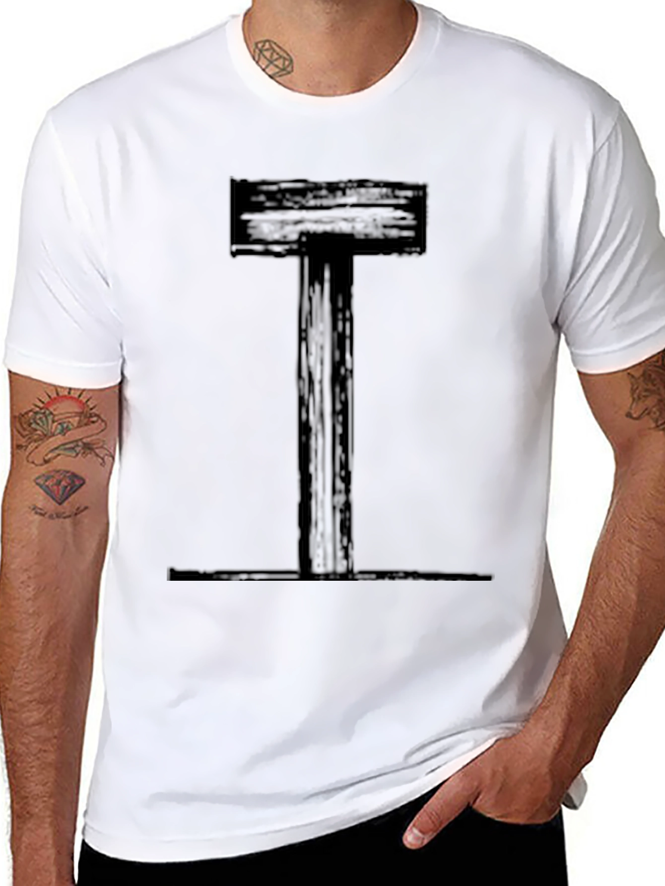 I Beam Graphic Tee - Modern Industrial Style