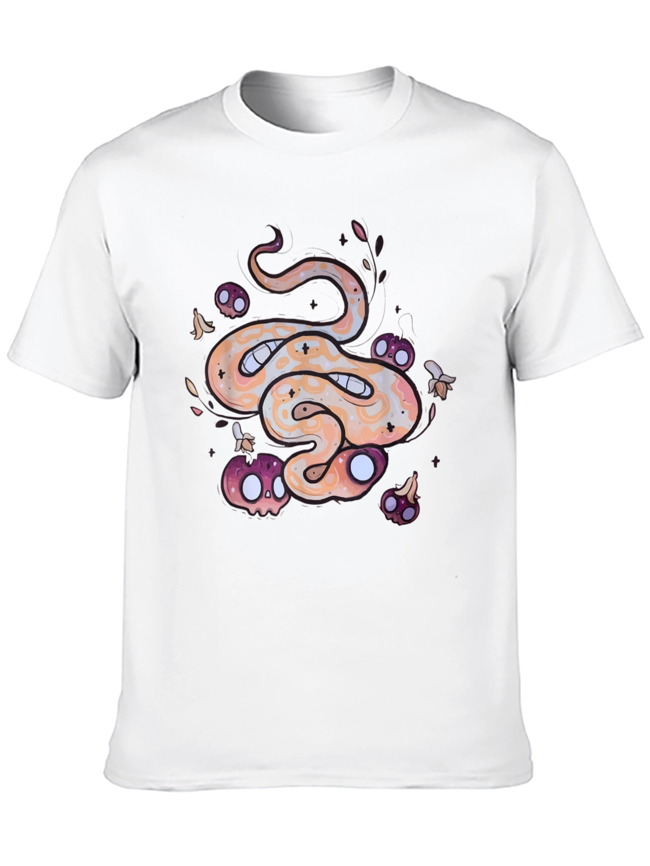 Spooky Snake Graphic Tee - Cool Halloween Shirt
