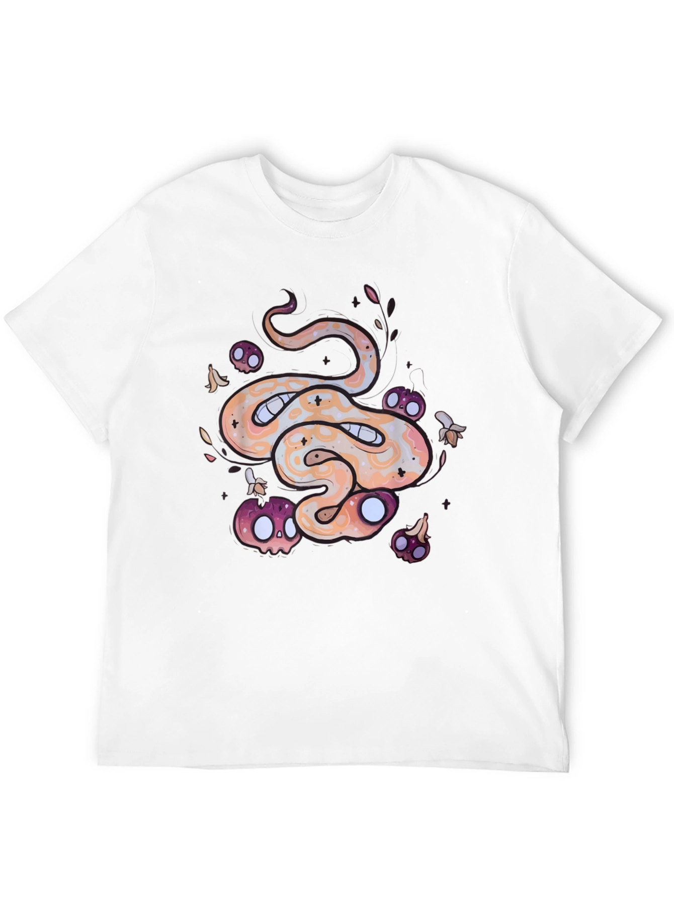 Spooky Snake Graphic Tee - Cool Halloween Shirt