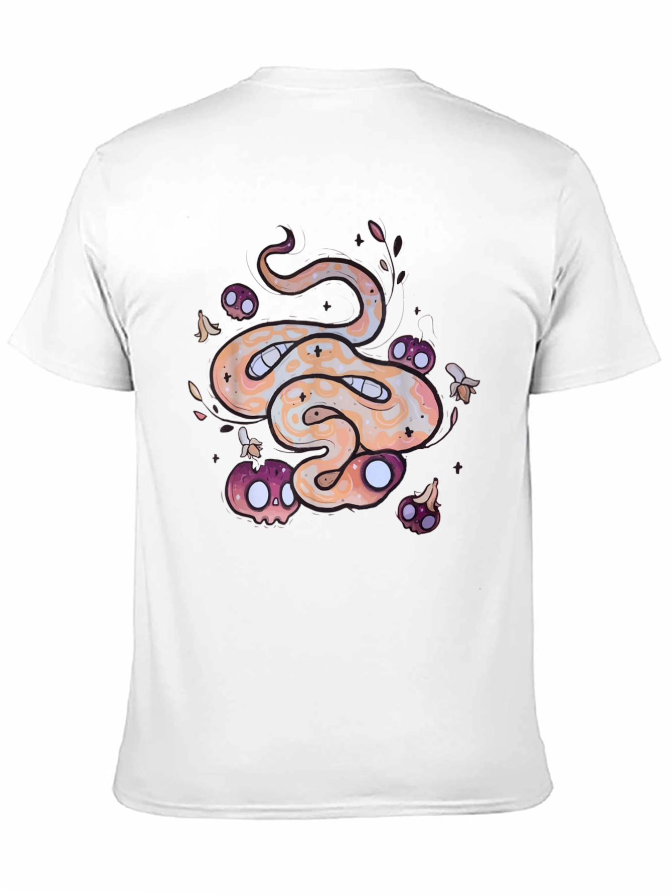 Spooky Snake Graphic Tee - Cool Halloween Shirt