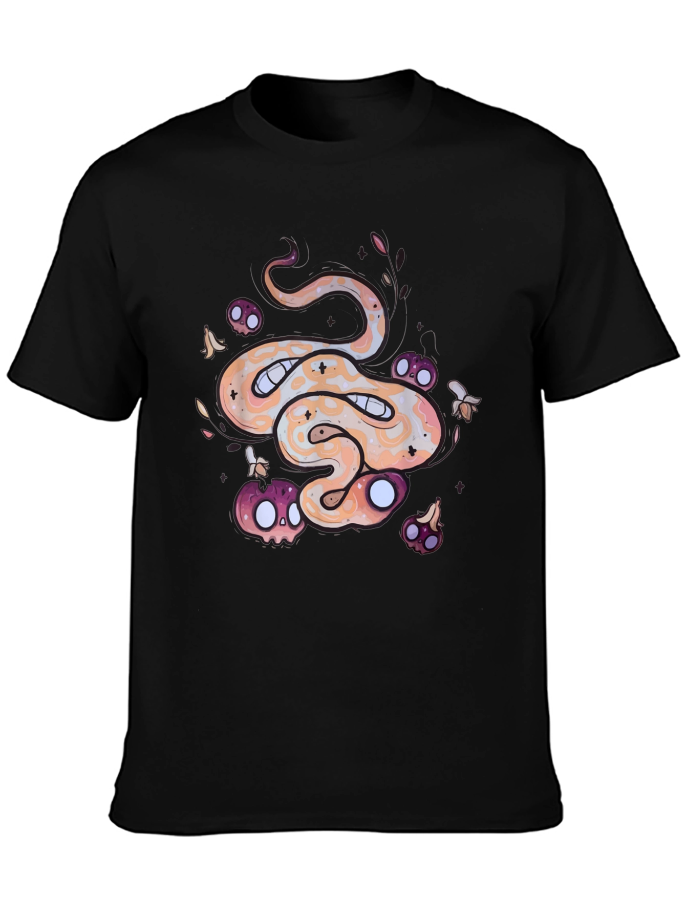 Spooky Snake Graphic Tee - Cool Halloween Shirt