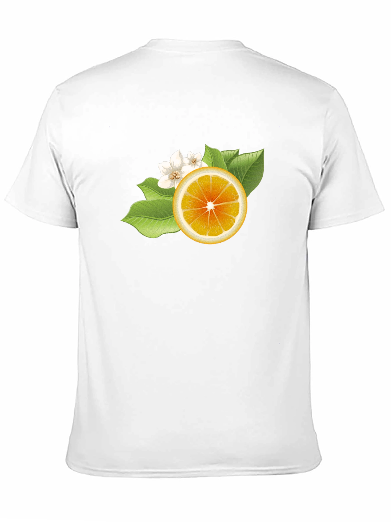Citrus Blossom Graphic Tee - Sleek Black Cotton